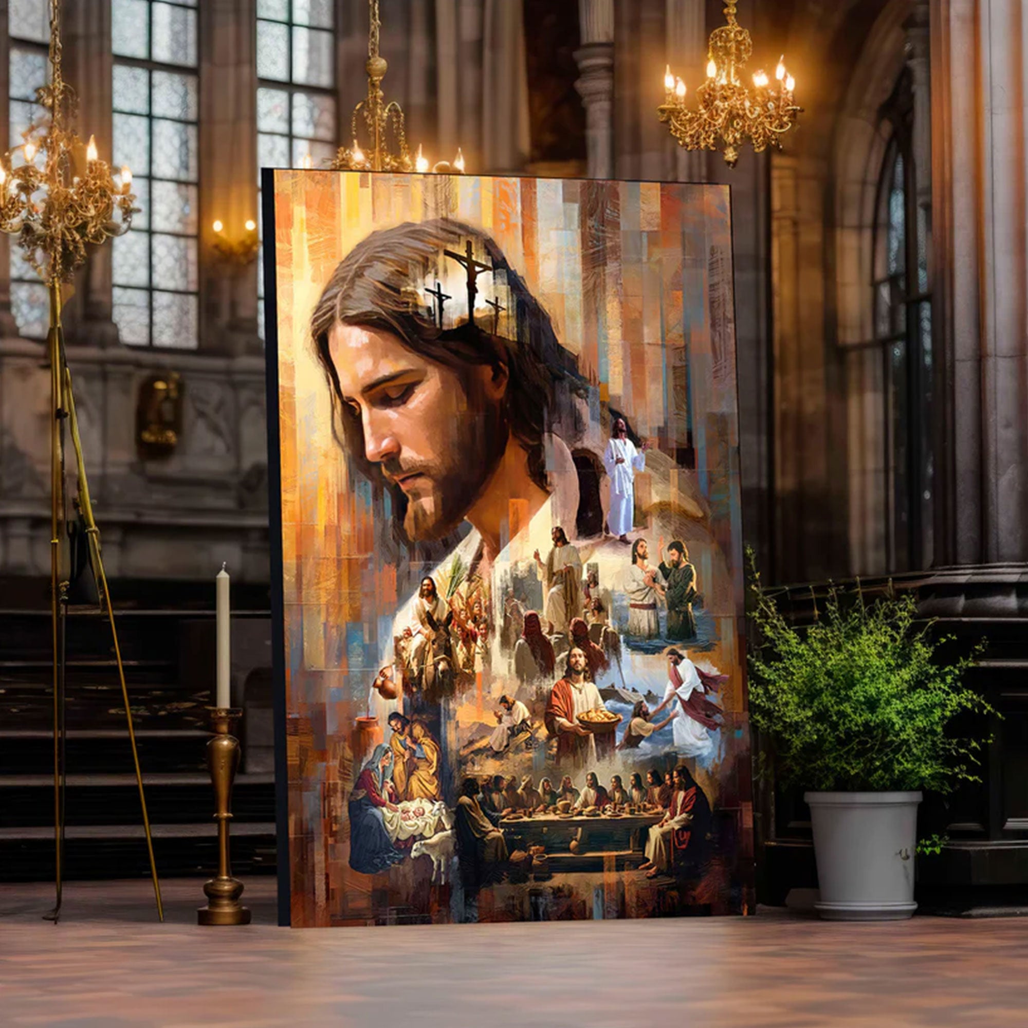 The Legacy of Christ Canvas Print, Jesus Christian Wall Art, Sacred Faith Painting, Inspirational Religious Decor