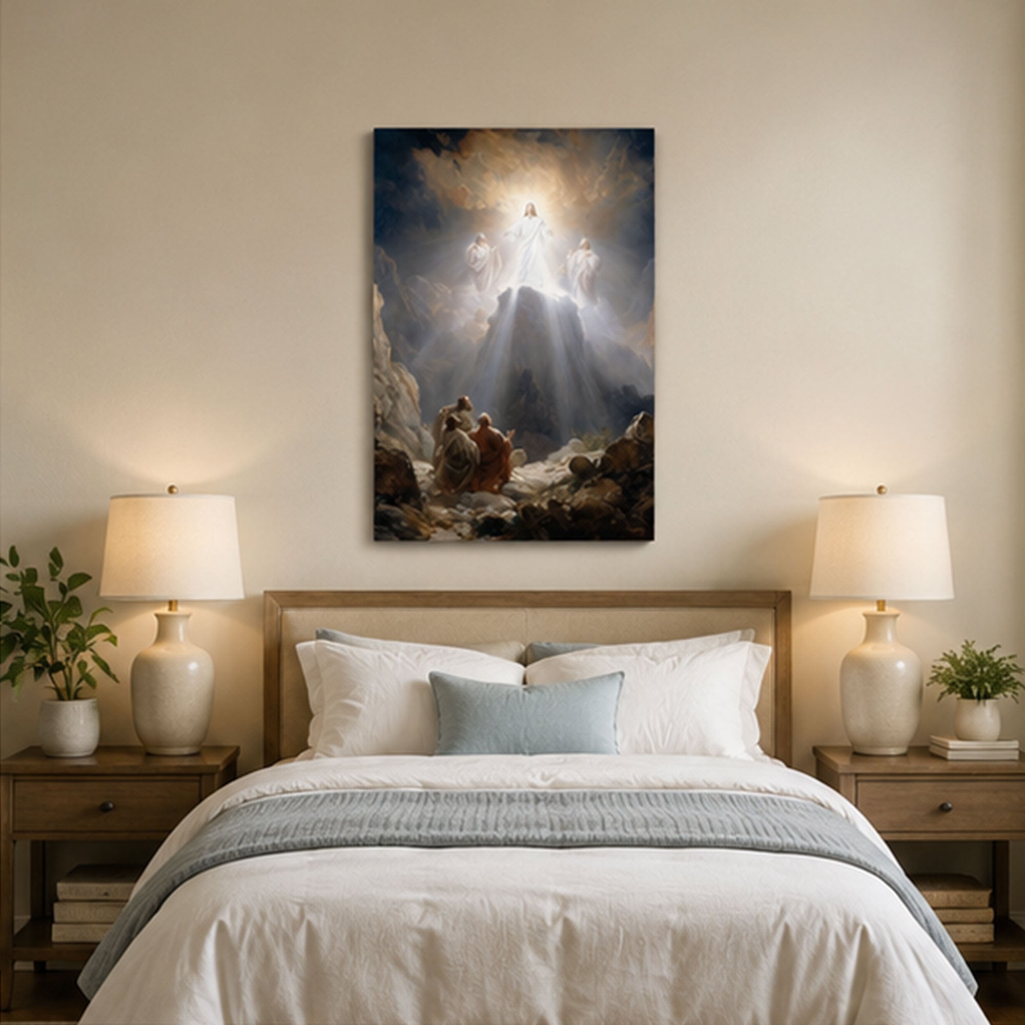 Transfiguration of Jesus Canvas Print for Christian Decor