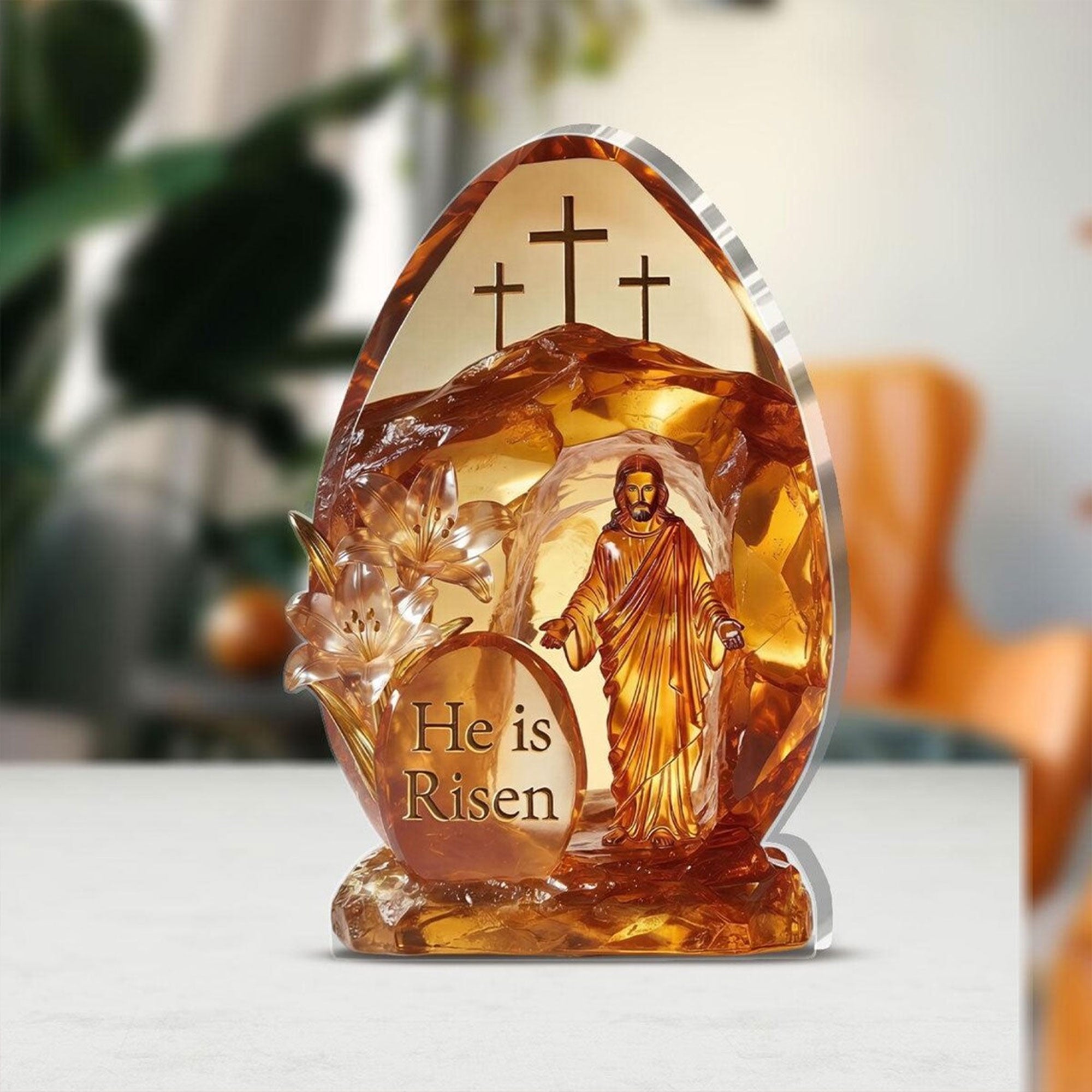 The Empty Tomb Custom Shaped Acrylic Plaque, Christian Resurrection Gift, Easter Faith Decor, Single-Sided 2D Flat Display