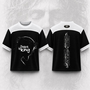 Jesus Is King Mesh Jersey, The Way Truth and Life Christian Apparel