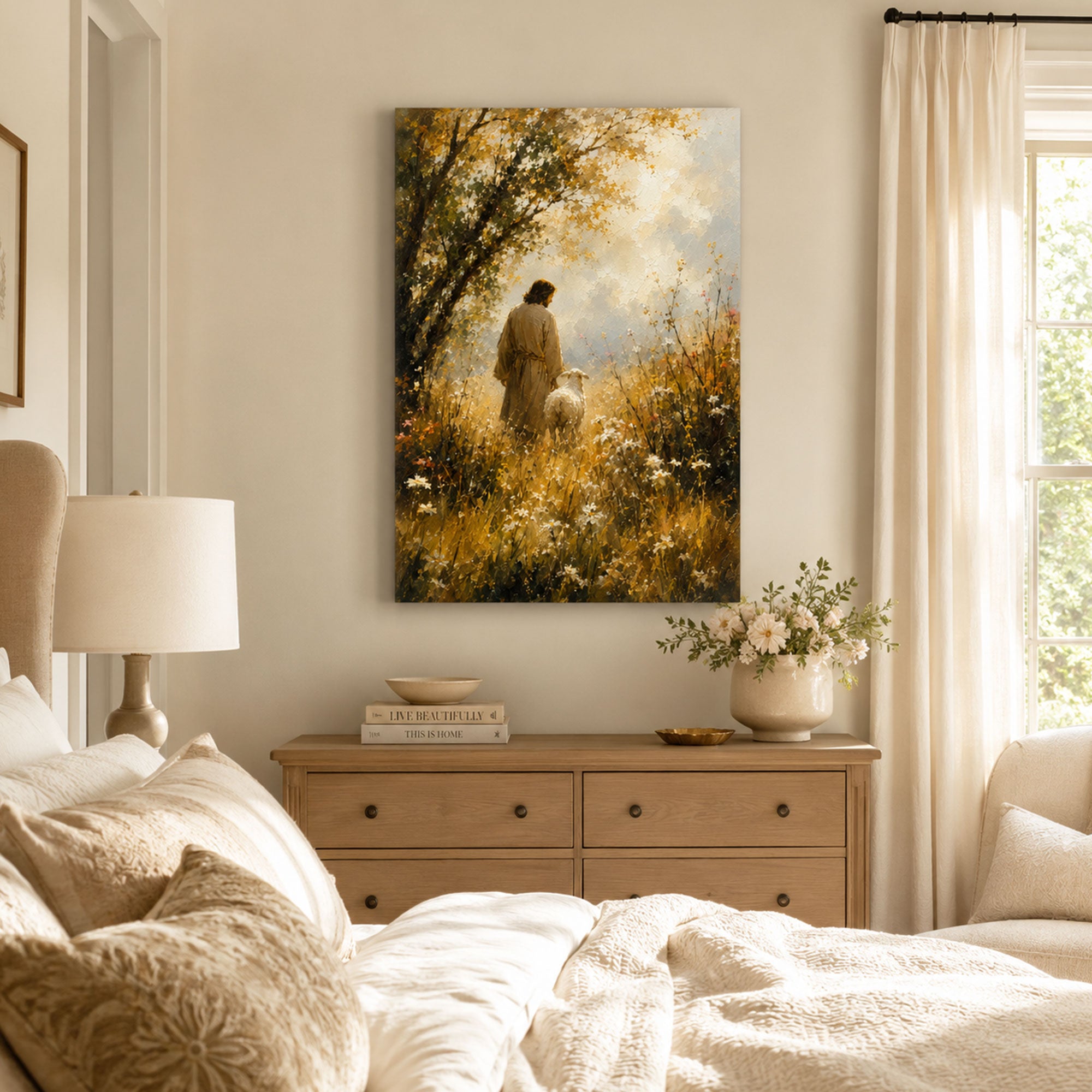 I Know My Sheep Jesus Canvas Print, Christian Home Decor