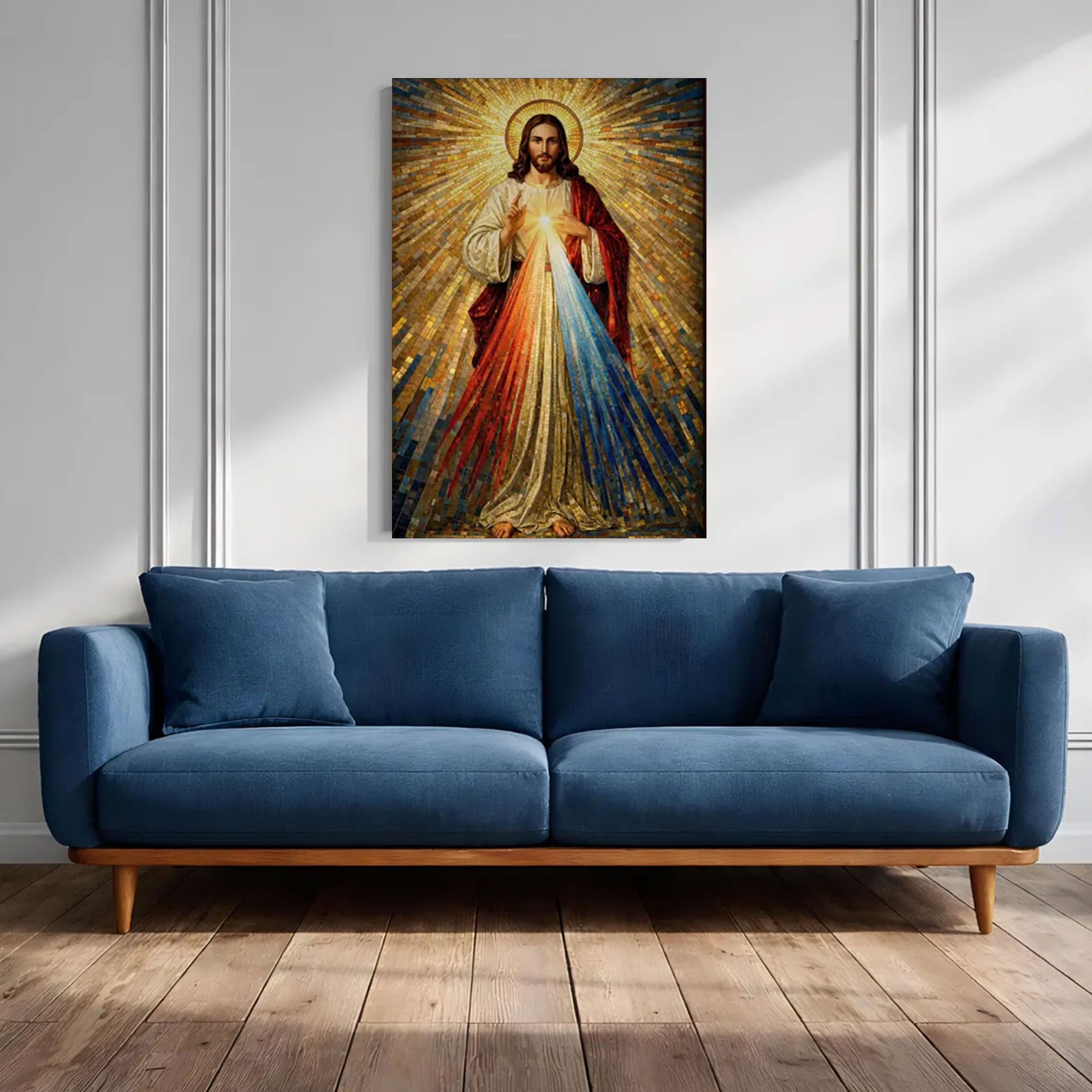 Divine Mercy Wall Art Jesus Mosaic Christian Icon Religious Gift Prayer Room Home Decor