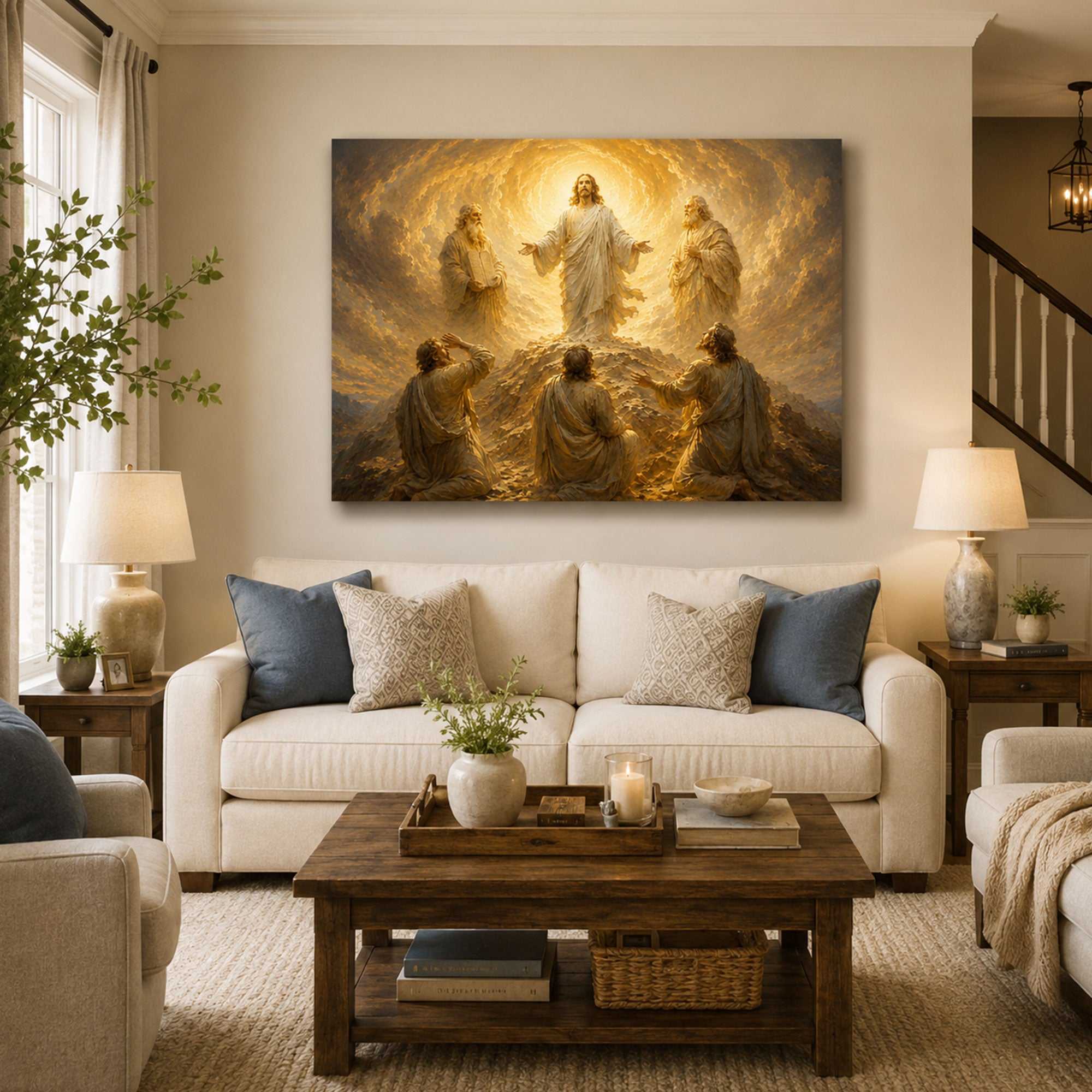 Radiant Glory of Jesus Canvas Print, Christian Home Decor