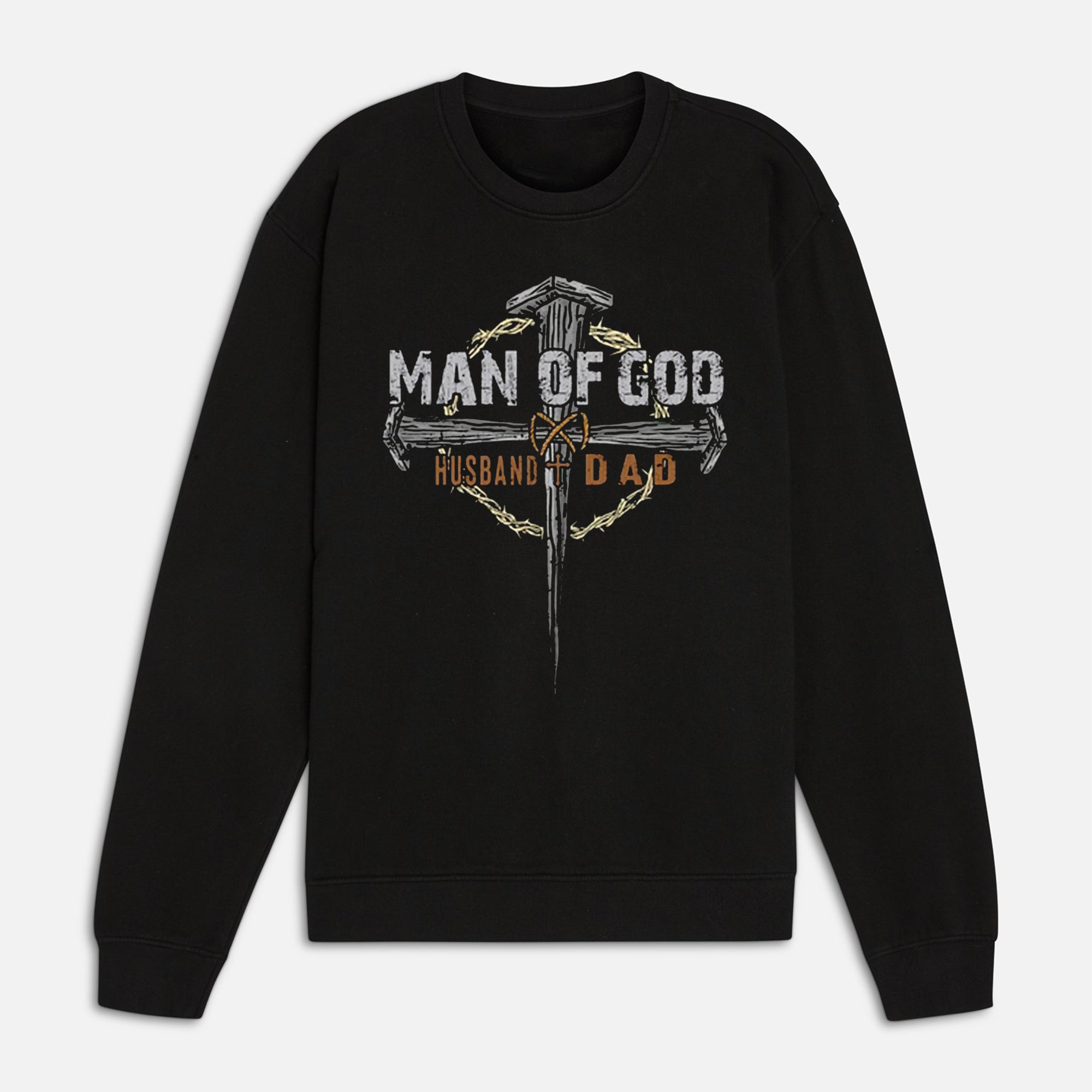 Man of God Dad Shirt, Christian Husband Father Tee, USA Flag Faith Gift, Father’s Day Gift
