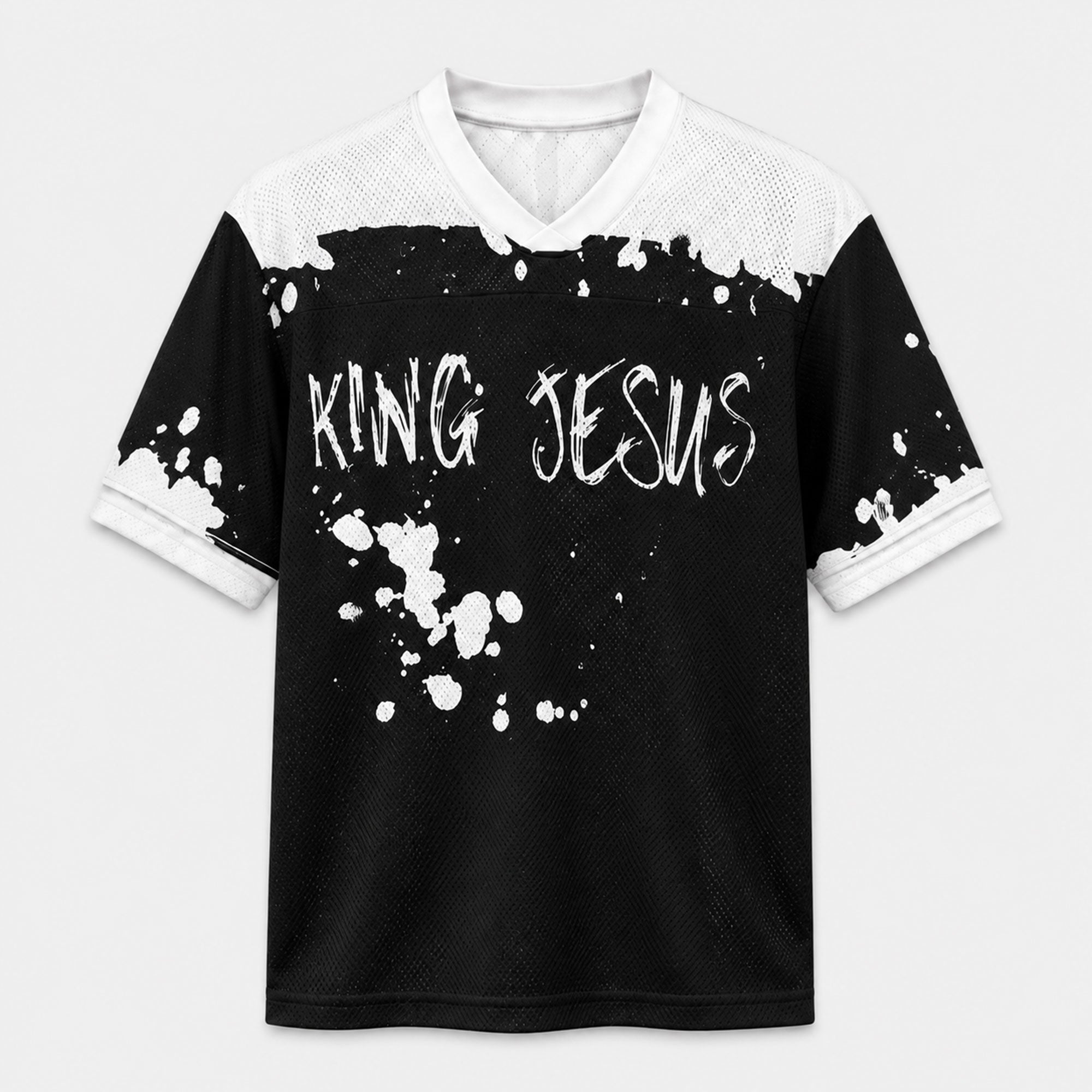 King Jesus Cross Mesh Jersey, Paint for the Kingdom Christian Apparel