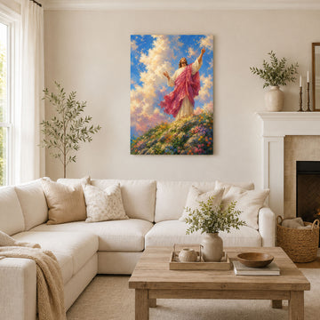 Risen Jesus in Glory Canvas Print, Christian Wall Decor, Faith Gift for Home