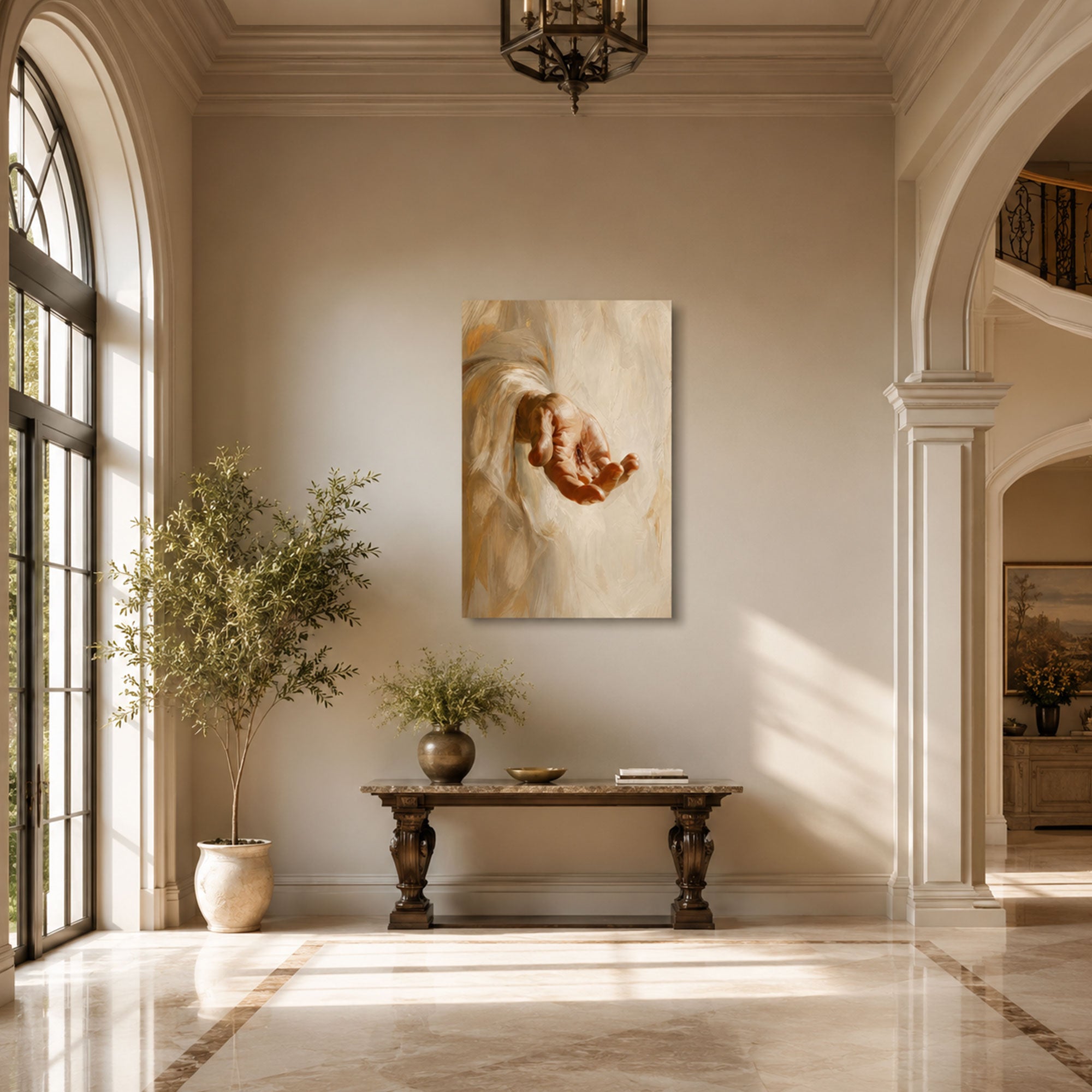 Hand of God Canvas Print, Christian Faith Wall Art, Spiritual Religious Home Decor