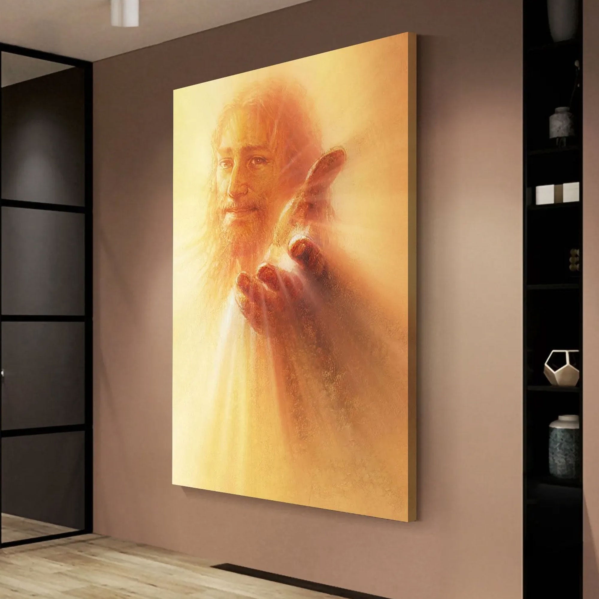 Faith in Him Canvas Print, Inspirational Christian Wall Art, Jesus Faith Decor, Spiritual Home Artwork
