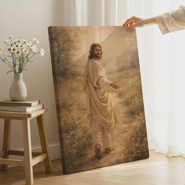 Follow Jesus Artwork, Christian Canvas Wall Decor, Faith Inspired Gift