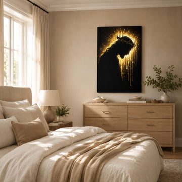Jesus Crown of Thorns Canvas Print, Dark Gold Christian Wall Art, Passion of Christ Home Decor Gift