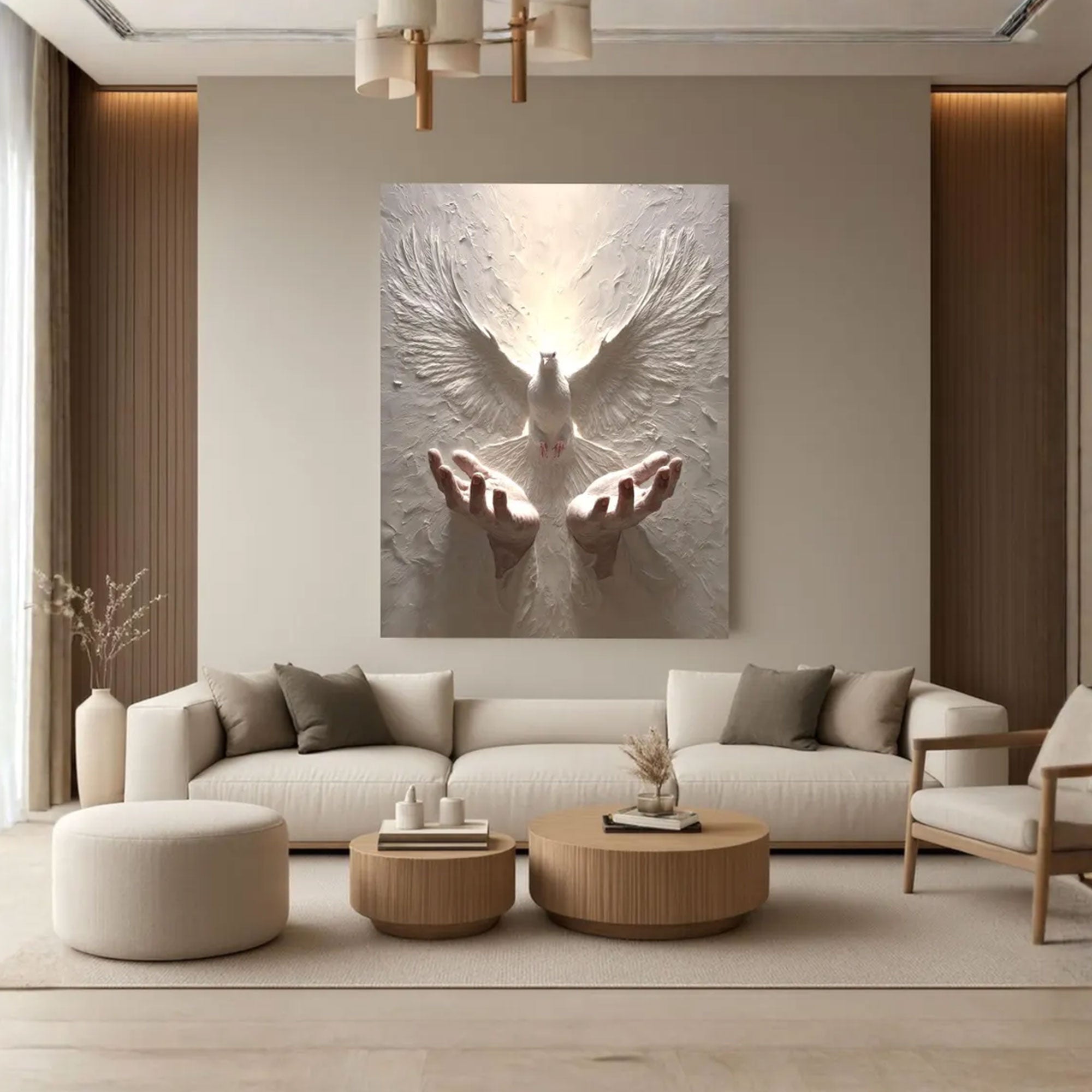 Holy Spirit Dove Canvas Print, Christian Wall Art, Symbol of Peace and Divine Presence, Inspirational Faith Decor, Spiritual Gift