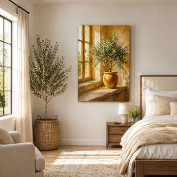 Biblical Olive Tree Canvas Print, Christian Wall Decor, Peace and Faith Home Gift