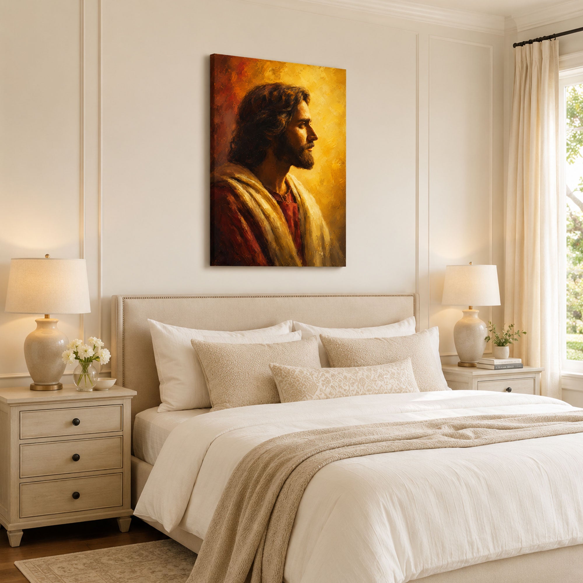 Jesus Christ Side Profile Canvas Print, Christian Home Decor