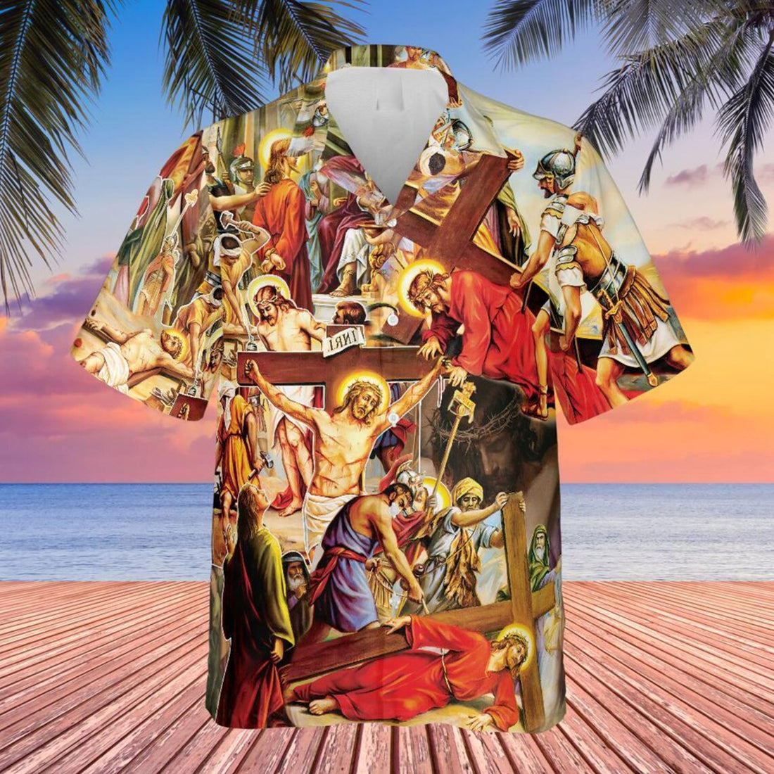 Hope in Jesus Hawaiian Shirt, Christian Faith Aloha Shirt, Religious Summer Shirt