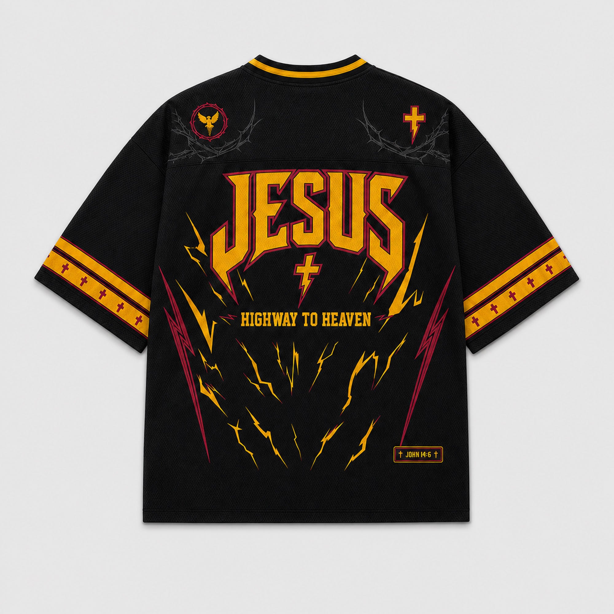 Jesus Highway to Heaven Mesh Jersey, John 14:6 Christian Apparel