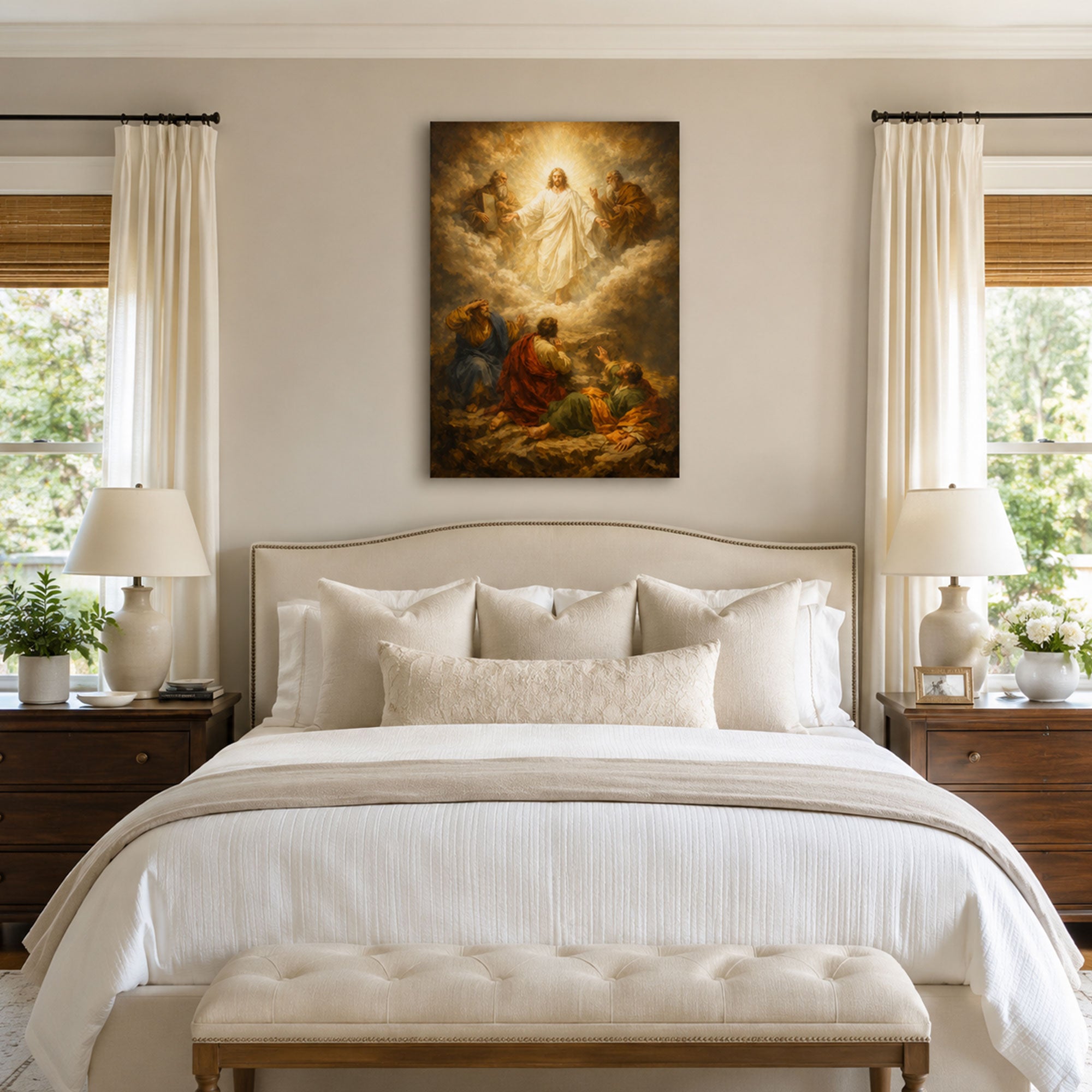 Mount Tabor Biblical Scene Canvas Print, Christian Home Decor