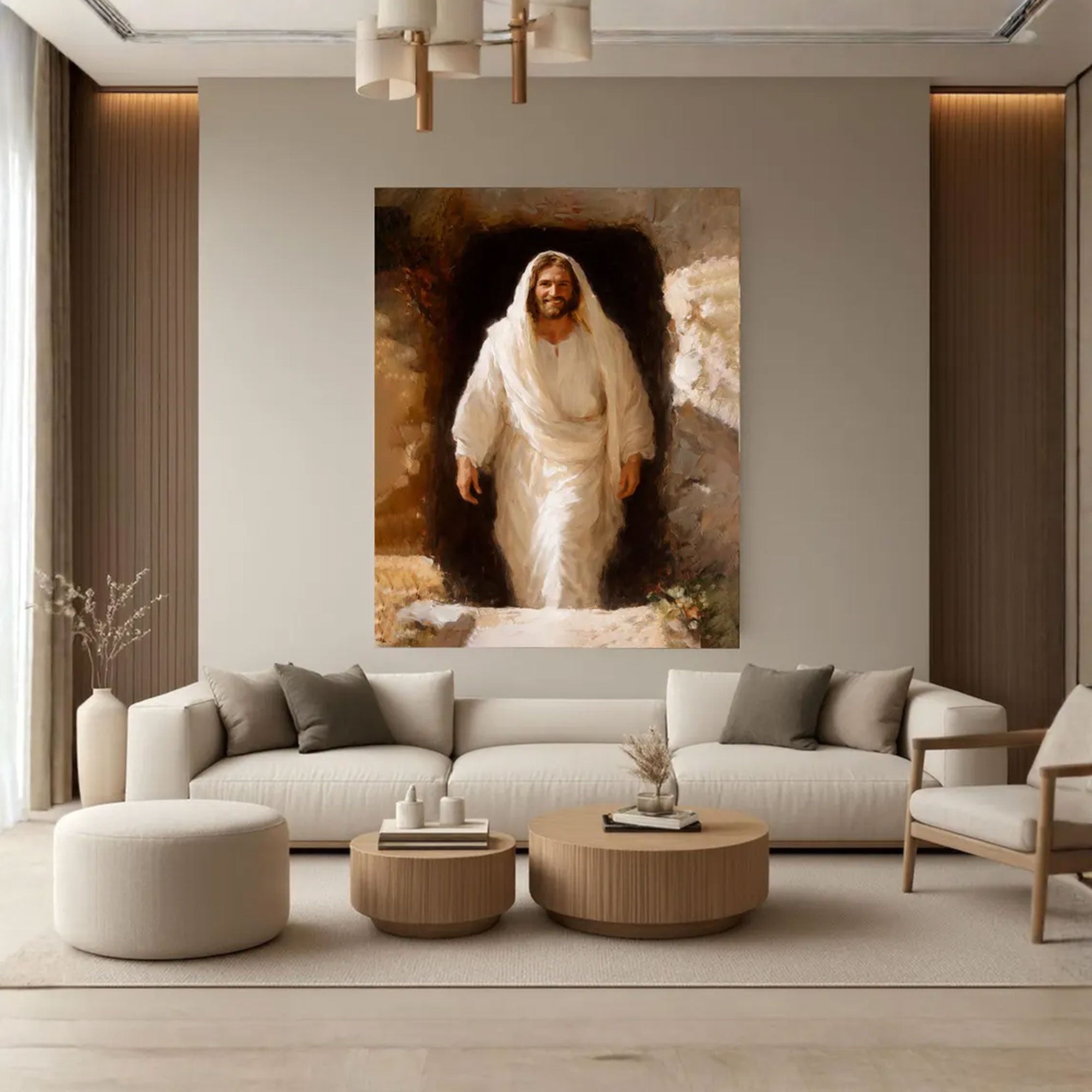 Jesus Resurrection Canvas Print, Christian Wall Art, Faith-Based Religious Home Decor