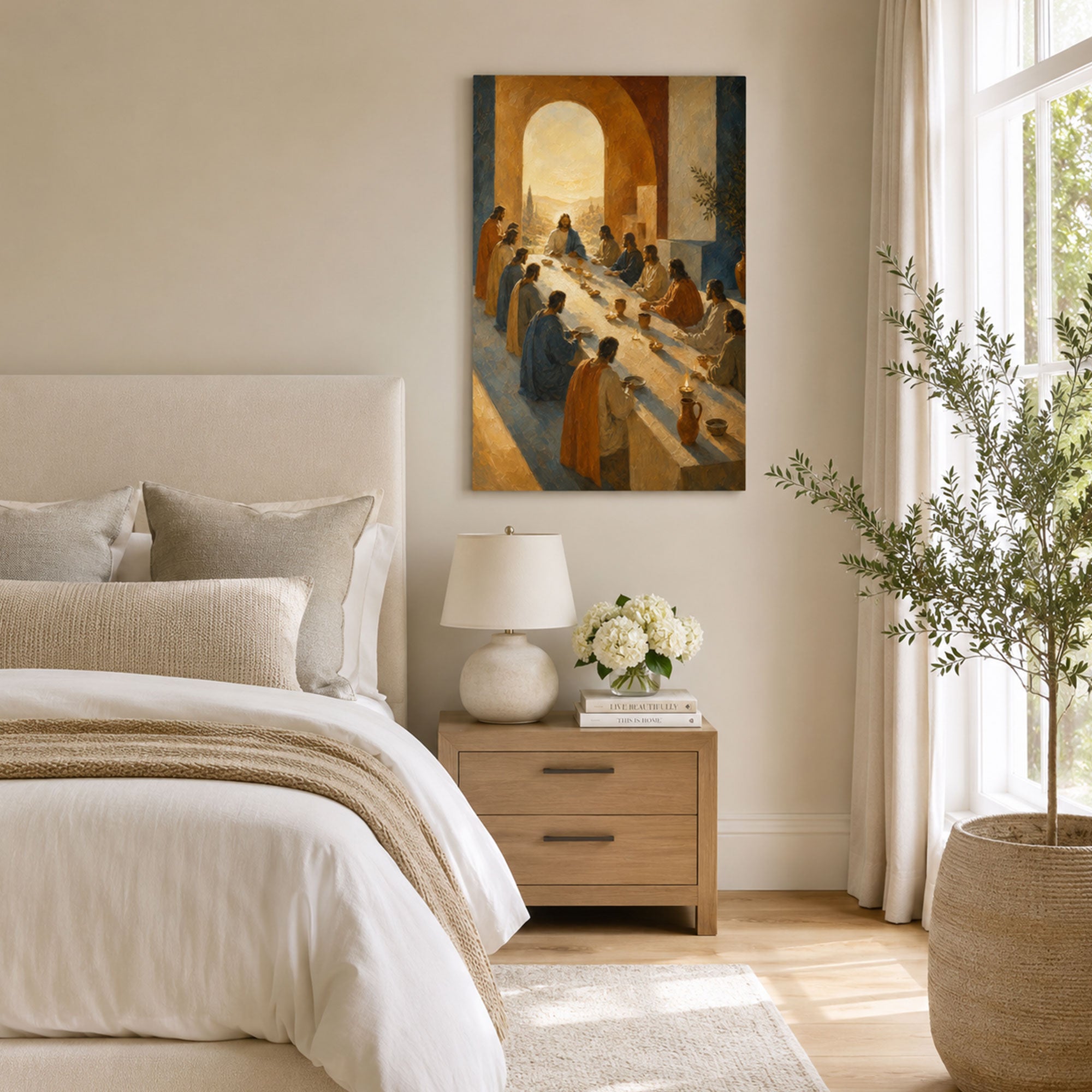 The Last Supper Jesus Canvas Print, Holy Communion Christian Wall Decor, Catholic Faith Gift
