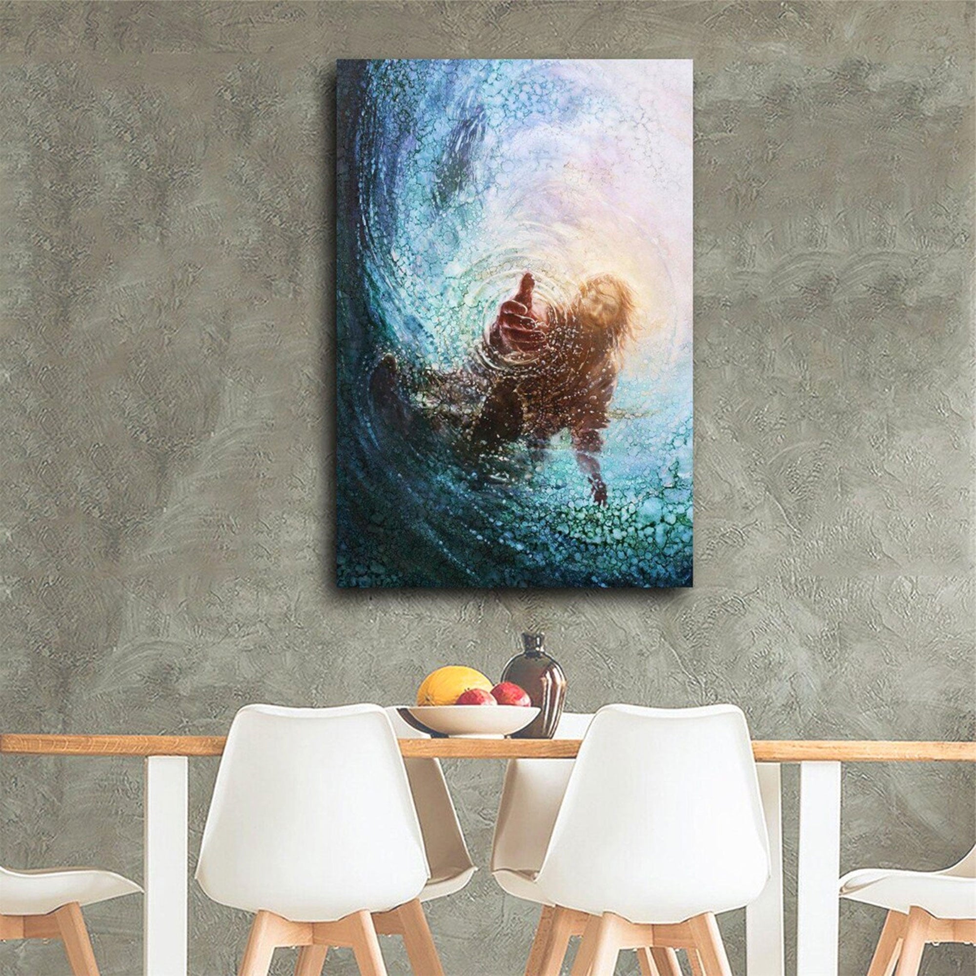 Jesus Christ Canvas Print, Hand of God Christian Wall Art, Faith Decor Gift