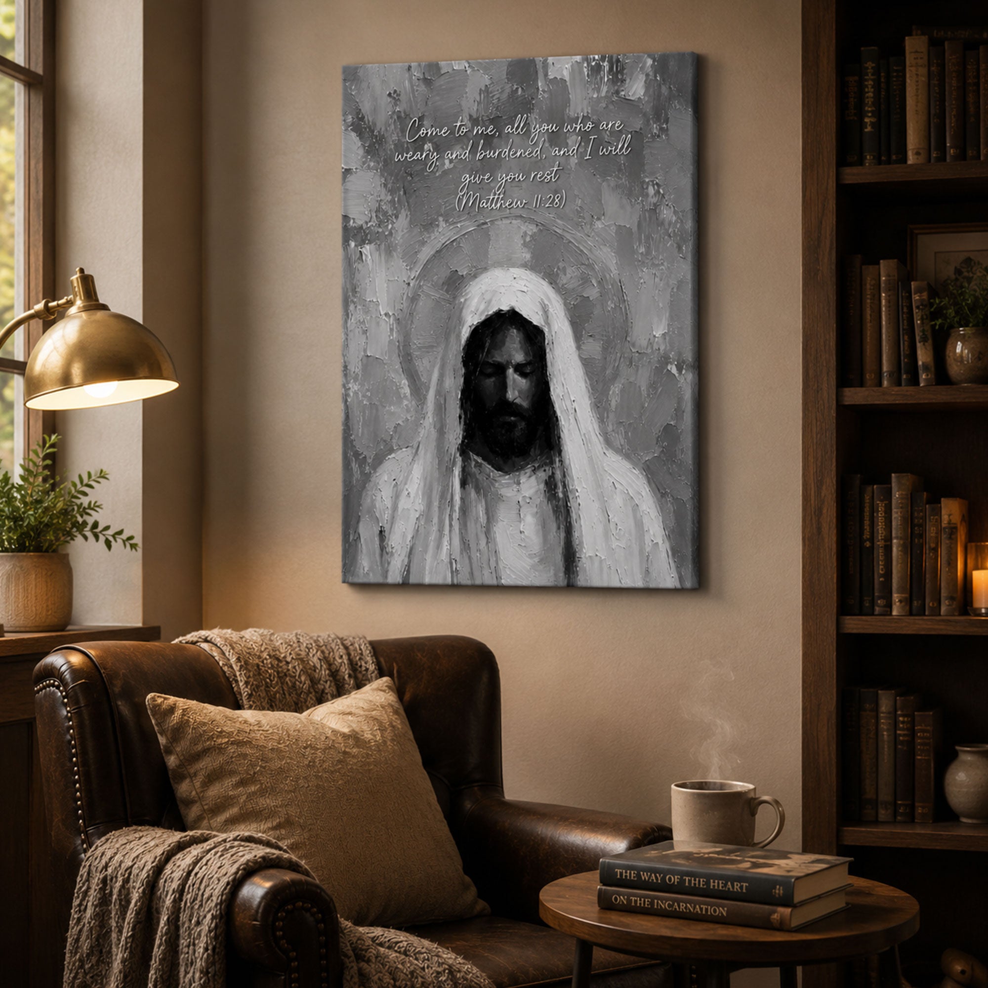 Come To Me Matthew 11:28 Canvas Print, Jesus Christian Wall Art, Faith Home Decor