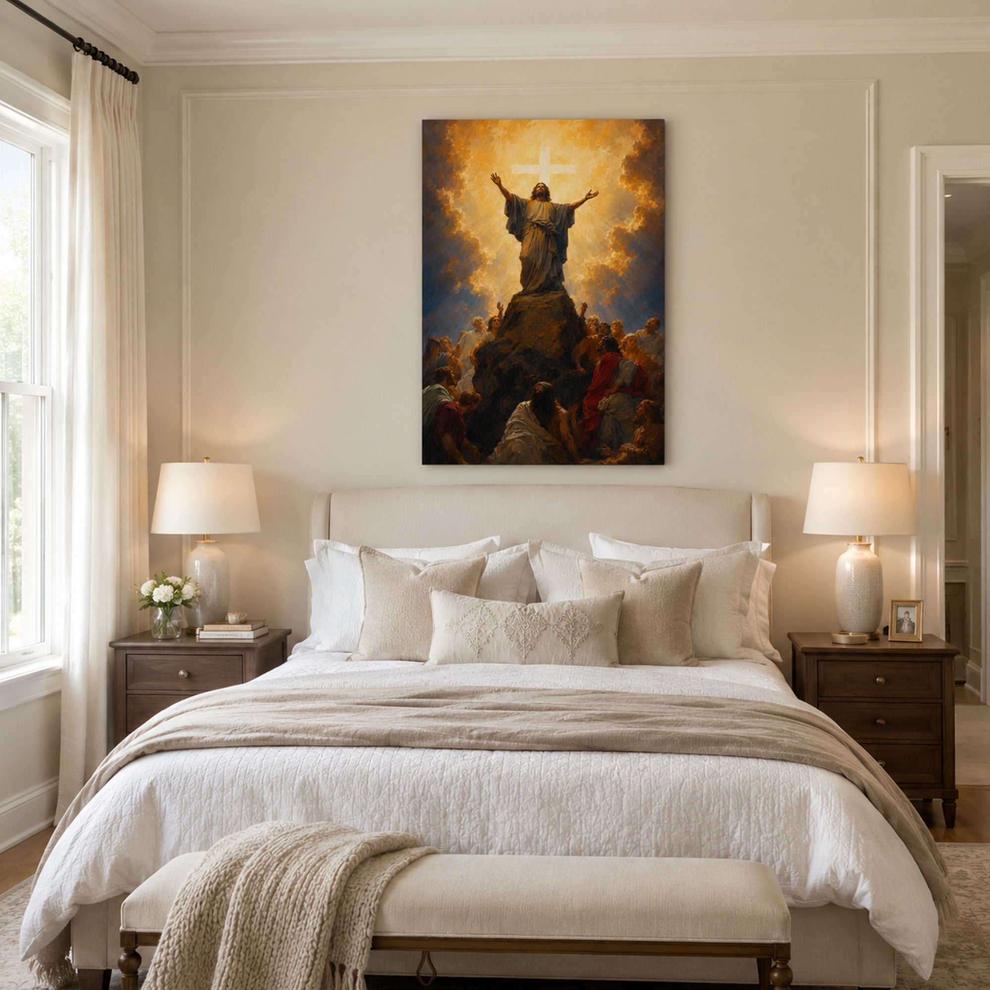 Jesus in Divine Glory Canvas Print, Christian Home Decor