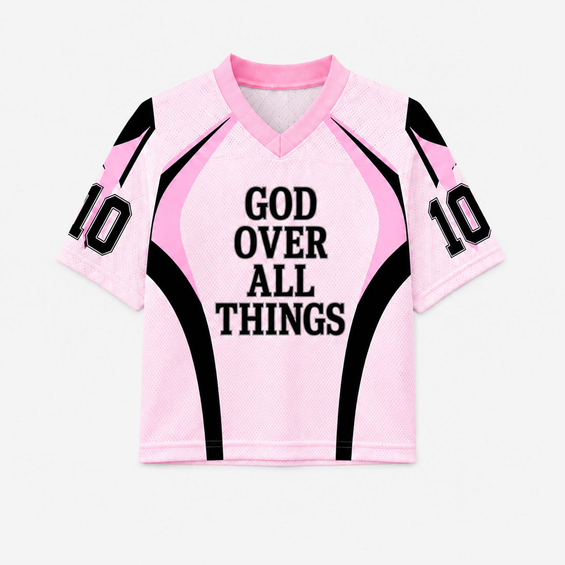 God Over All Things No. 10 Mesh Jersey, Christian Faith Apparel