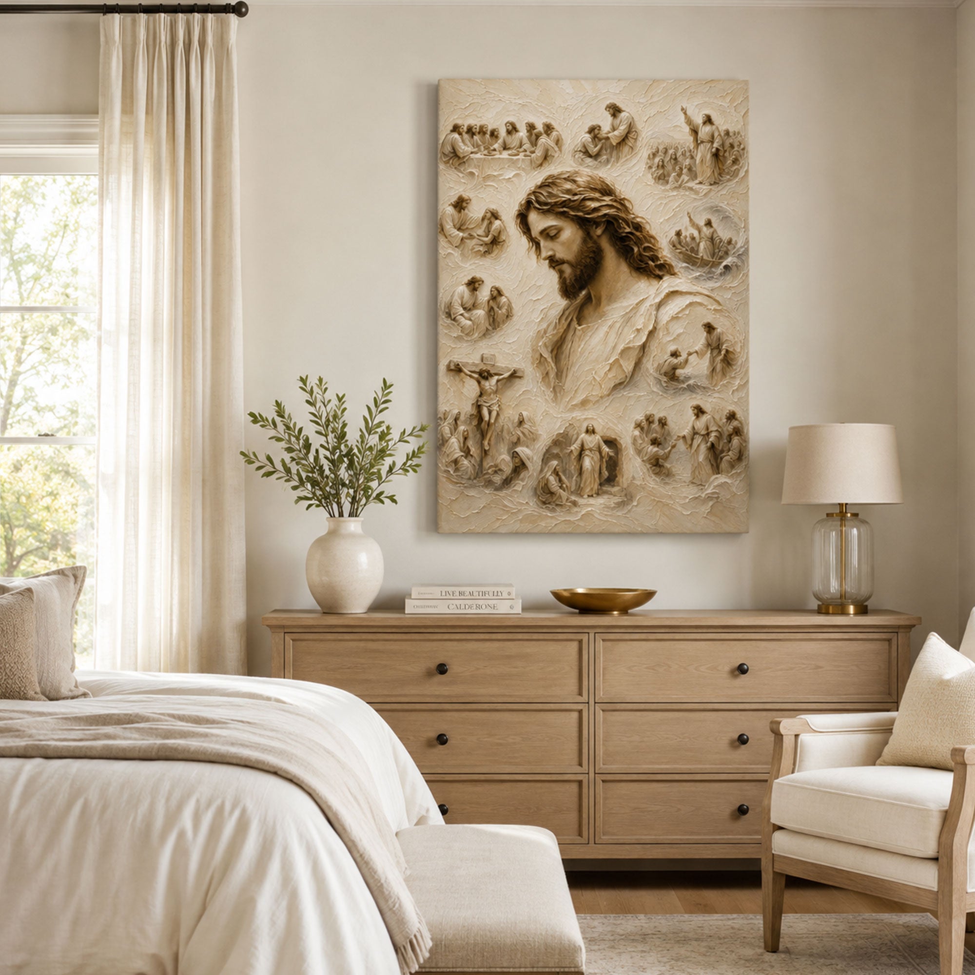 Life of Jesus Christ Canvas Print, Gospel Story Christian Wall Decor, Faith Gift
