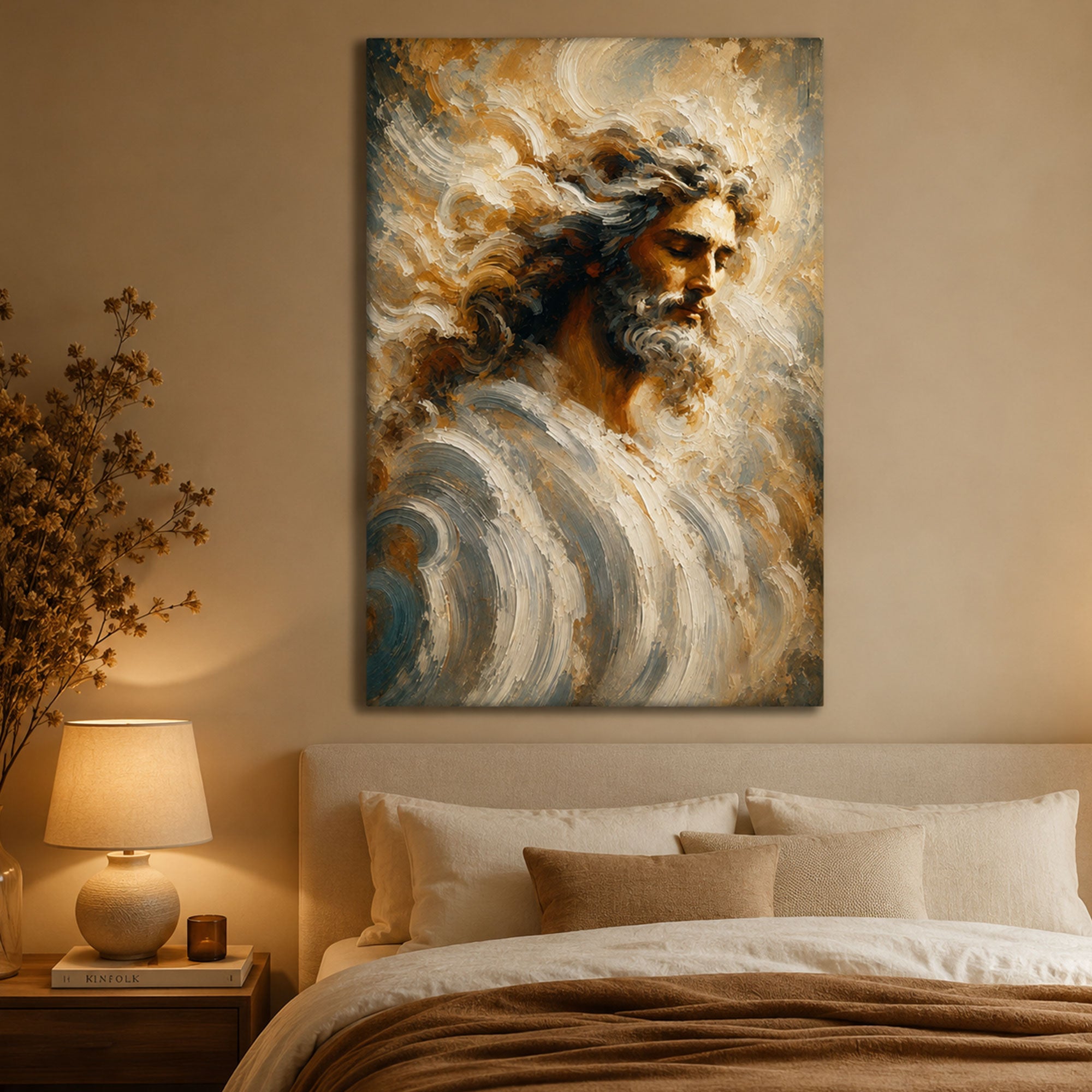 Heavenly Father Canvas Print, God the Father Christian Wall Art, Faith Home Decor