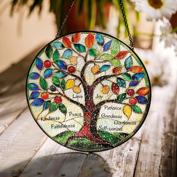 Holy Spirit Stained Glass Suncatcher, Confirmation Gift, First Communion Religious Window Hanging, Catholic Faith Gift