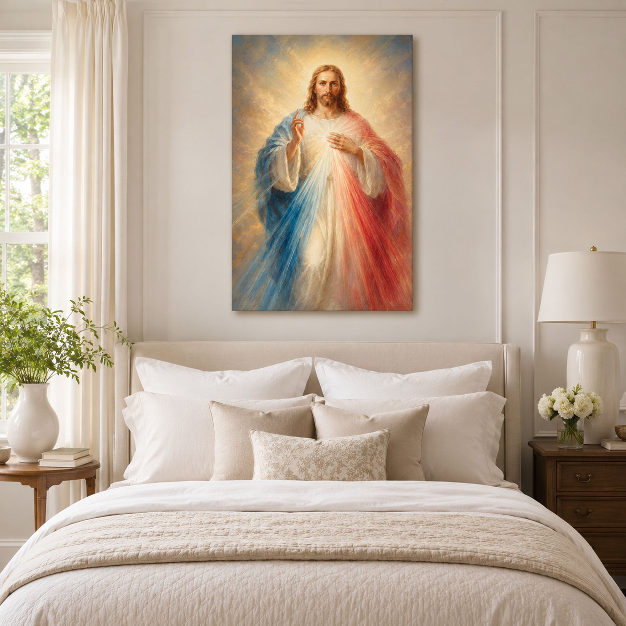 Divine Mercy Jesus Canvas Print, Catholic Home Decor