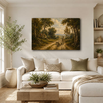 The Lord Is My Shepherd Canvas Print, Psalm 23 Jesus Christian Wall Decor, Faith Gift