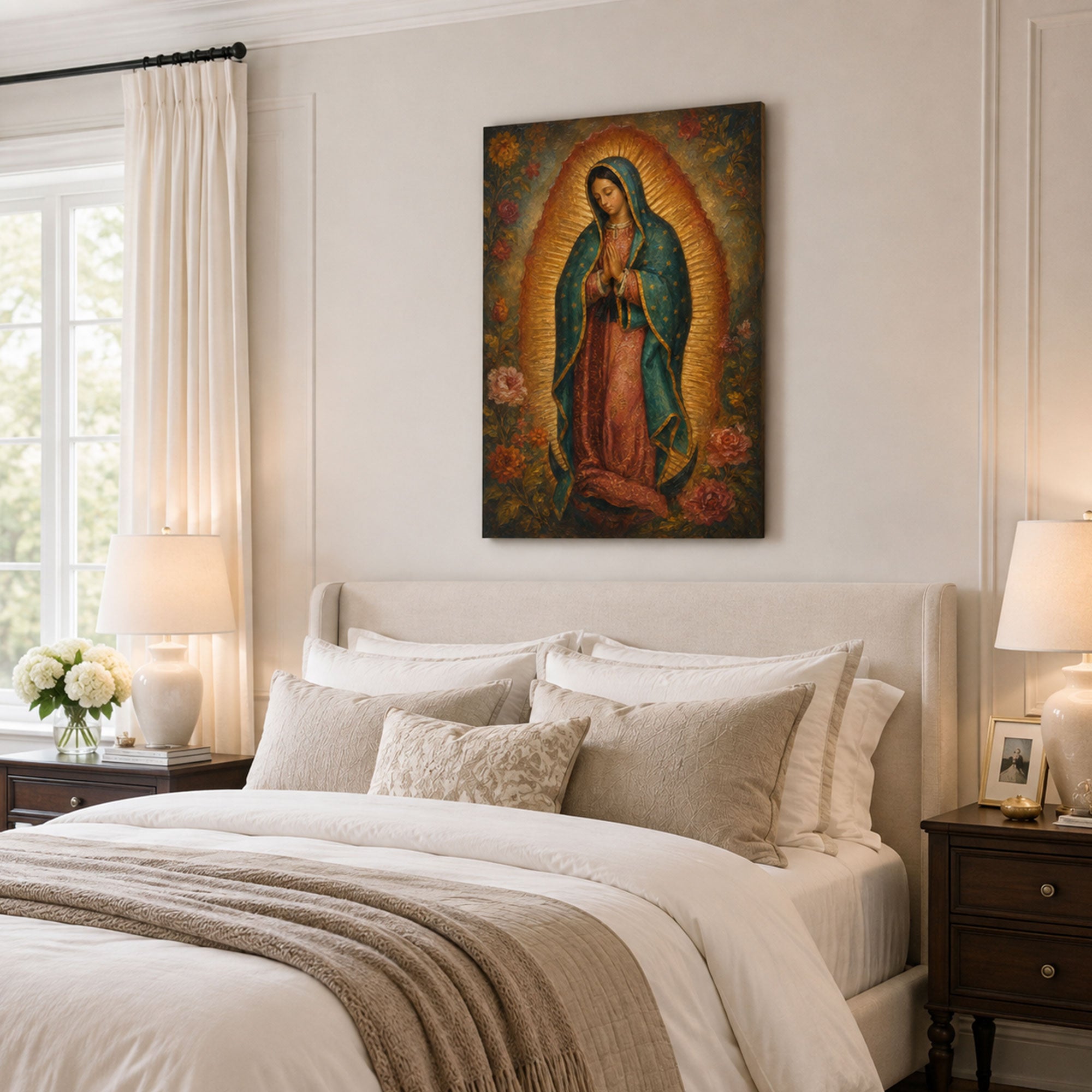 Our Lady of Guadalupe Canvas Print, Virgin Mary Catholic Wall Decor, Marian Faith Gift