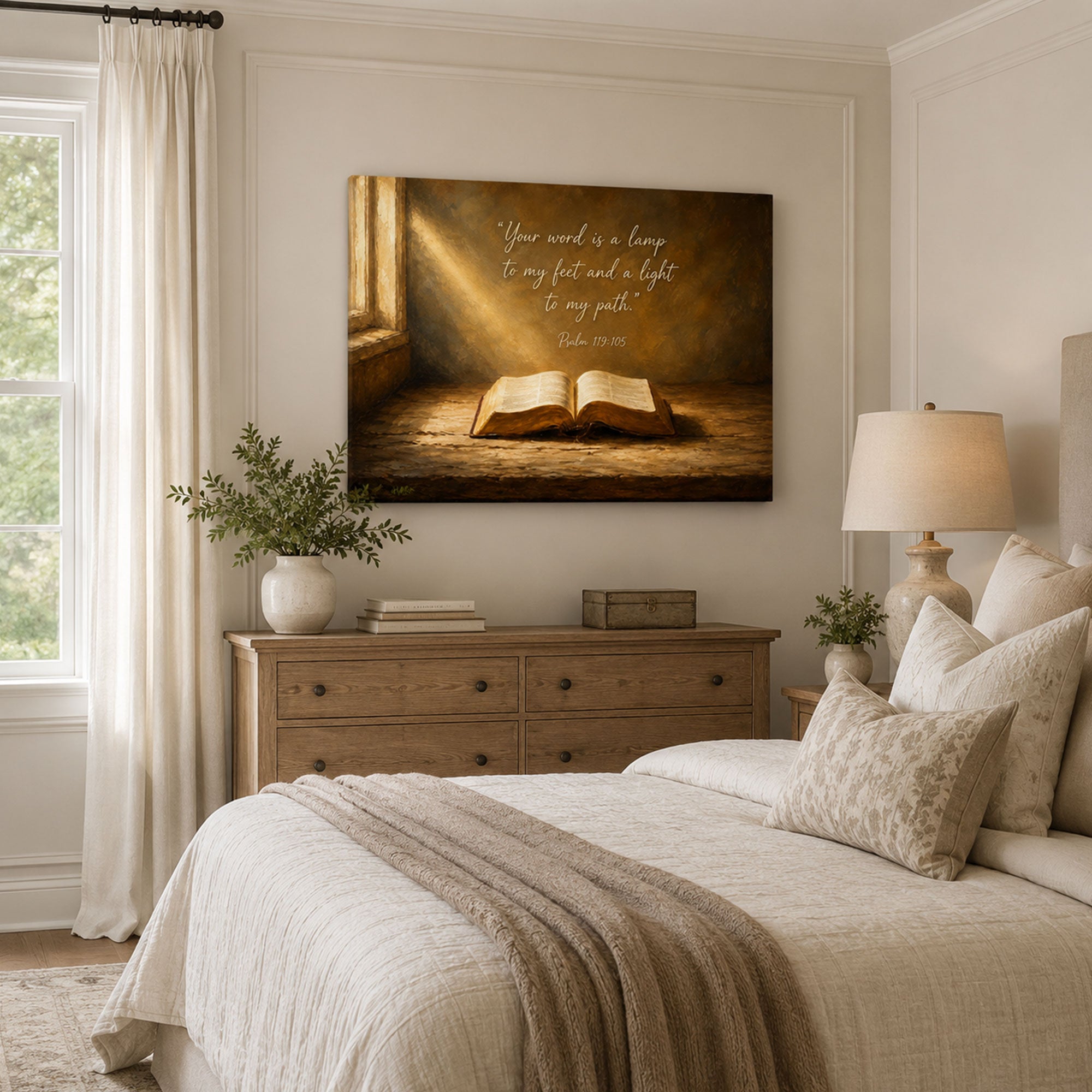 Personalized Bible Verse Canvas Print, Christian Home Decor