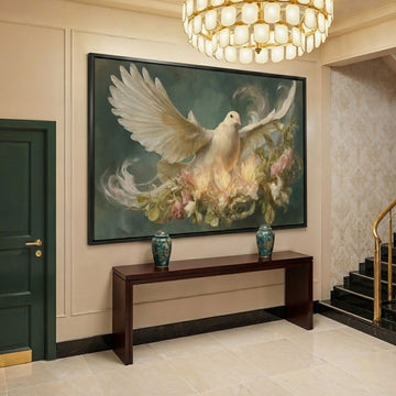 Dove Canvas Print, Holy Spirit Catholic Wall Art, Symbol of Peace and Divine Presence, Christian Home Decor, Confirmation Faith Gift