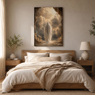 Risen Christ Empty Tomb Canvas Print, Resurrection Jesus Christian Wall Art, Faith Home Decor Gift
