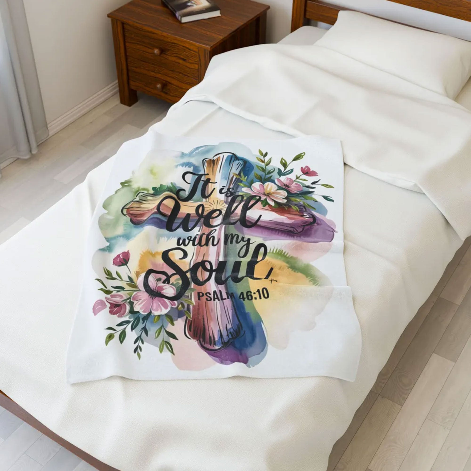 Personalized Christian Fleece Blanket for Mom, Child of God Faith Throw, Custom Name Gift Idea, Prayer Blanket, Family Gift
