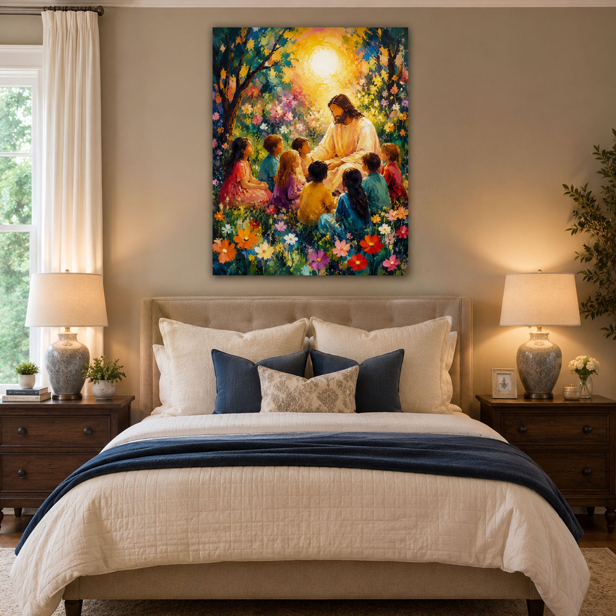 Jesus With Children Poster and Canvas ExpressiveChristian Wall Art Faith Inspired Home Decor