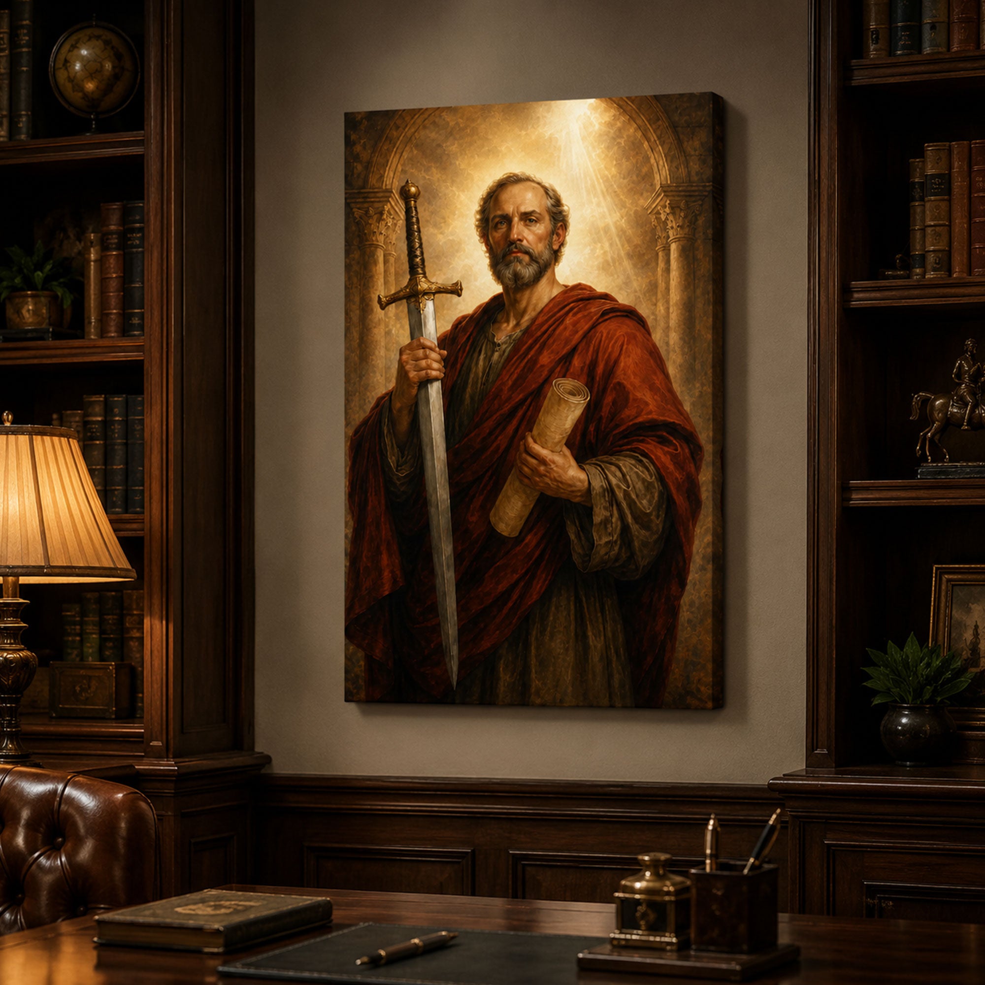 St. Paul the Apostle Canvas Print, Catholic Saint Wall Art, Faith Home Decor Gift