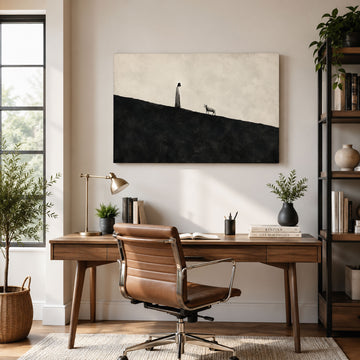 Minimalist Good Shepherd Canvas Print, Christian Home Decor