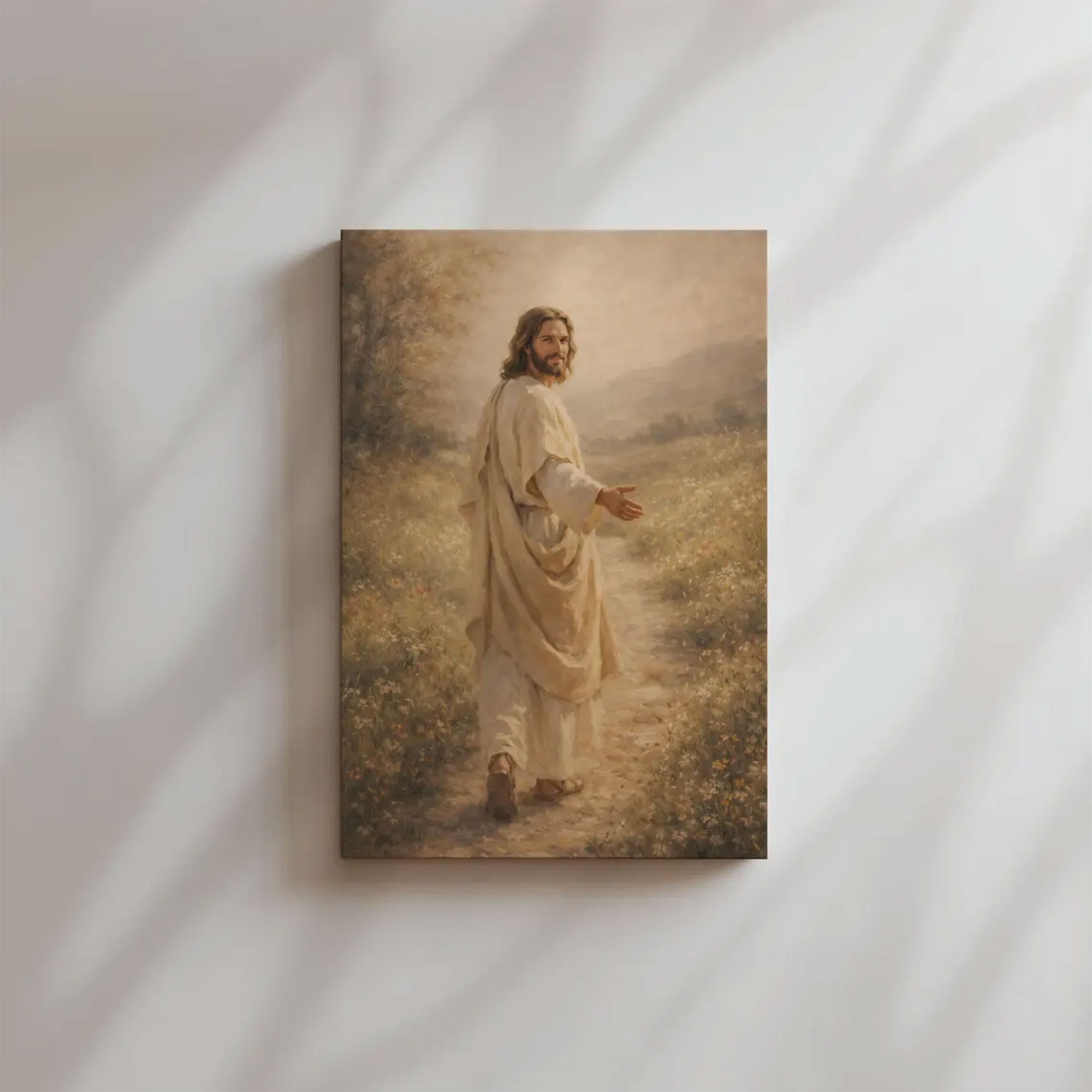 Follow Jesus Artwork, Christian Canvas Wall Decor, Faith Inspired Gift