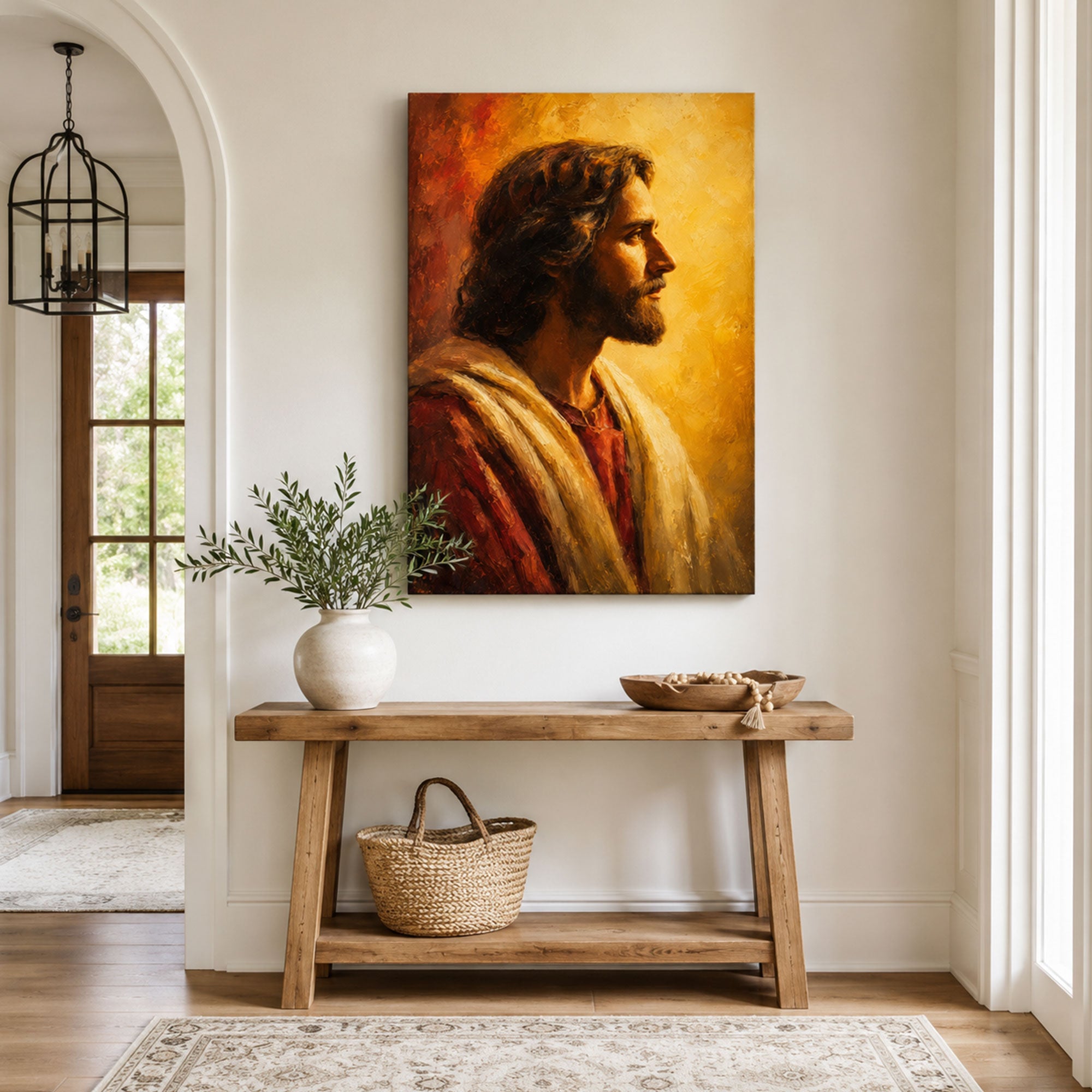 Jesus Christ Side Profile Canvas Print, Christian Home Decor