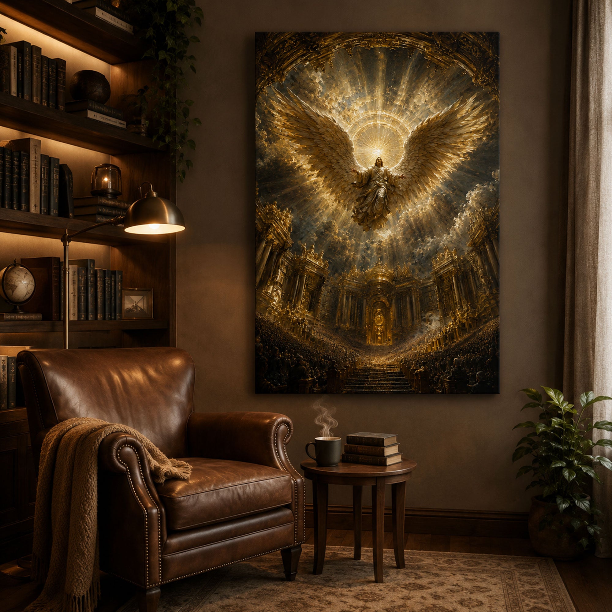 Heavenly Angel Canvas Print, Christian Angel Wall Art, Faith Home Decor