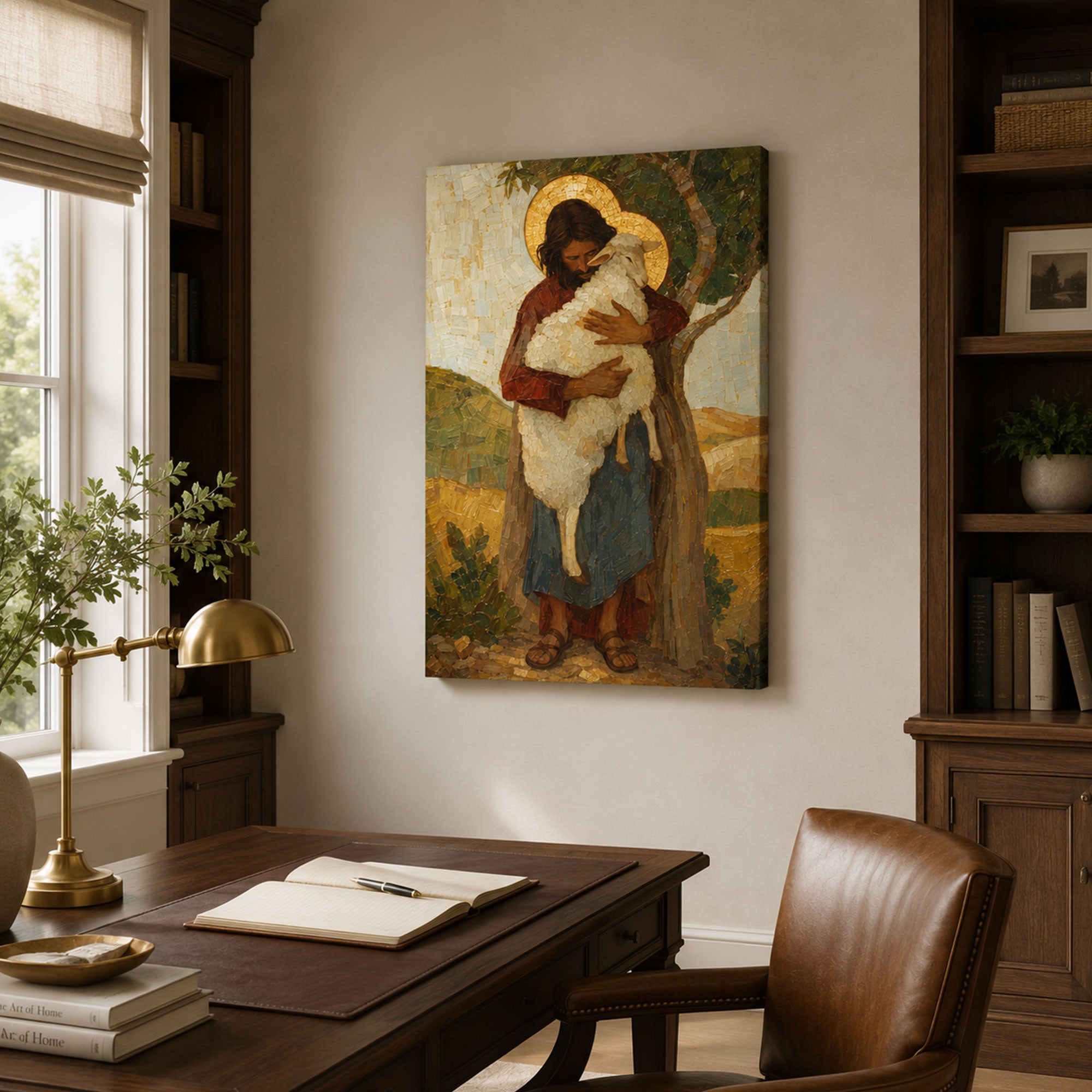 Jesus the Good Shepherd Canvas Print, Christian Home Decor