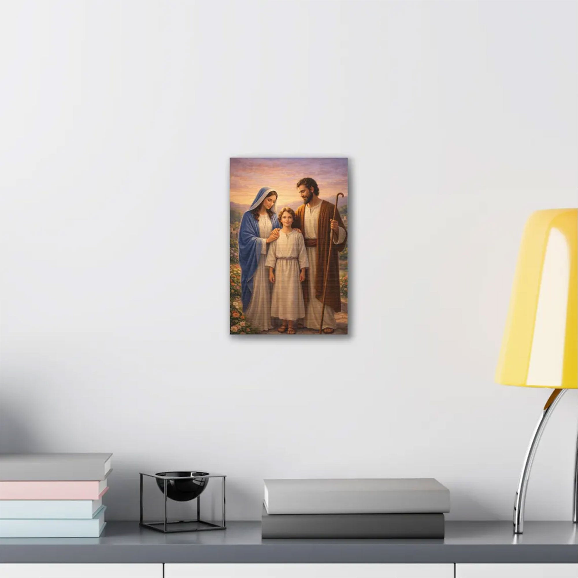 Holy Family Canvas Wall Art, Jesus Mary Joseph Christian Decor, Religious Gift