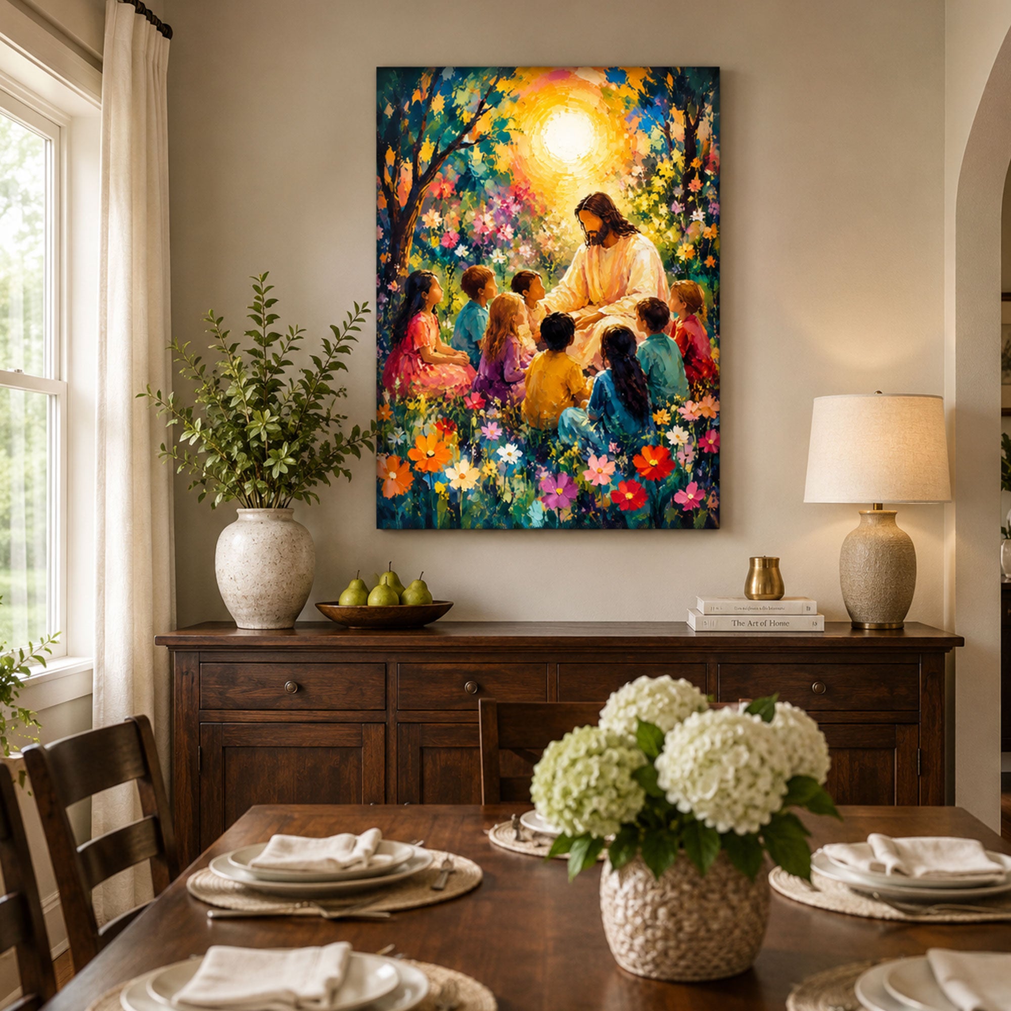 Jesus With Children Poster and Canvas ExpressiveChristian Wall Art Faith Inspired Home Decor