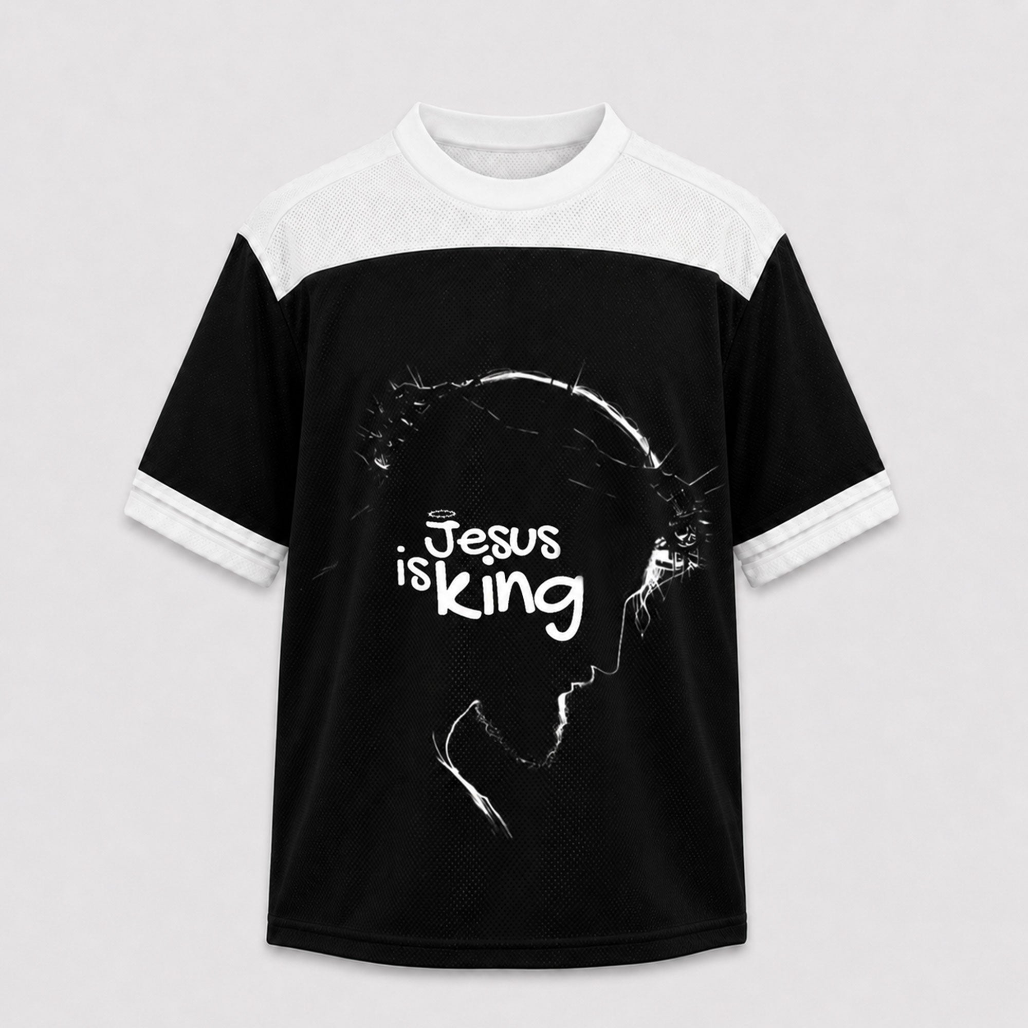 Jesus Is King Mesh Jersey, The Way Truth and Life Christian Apparel