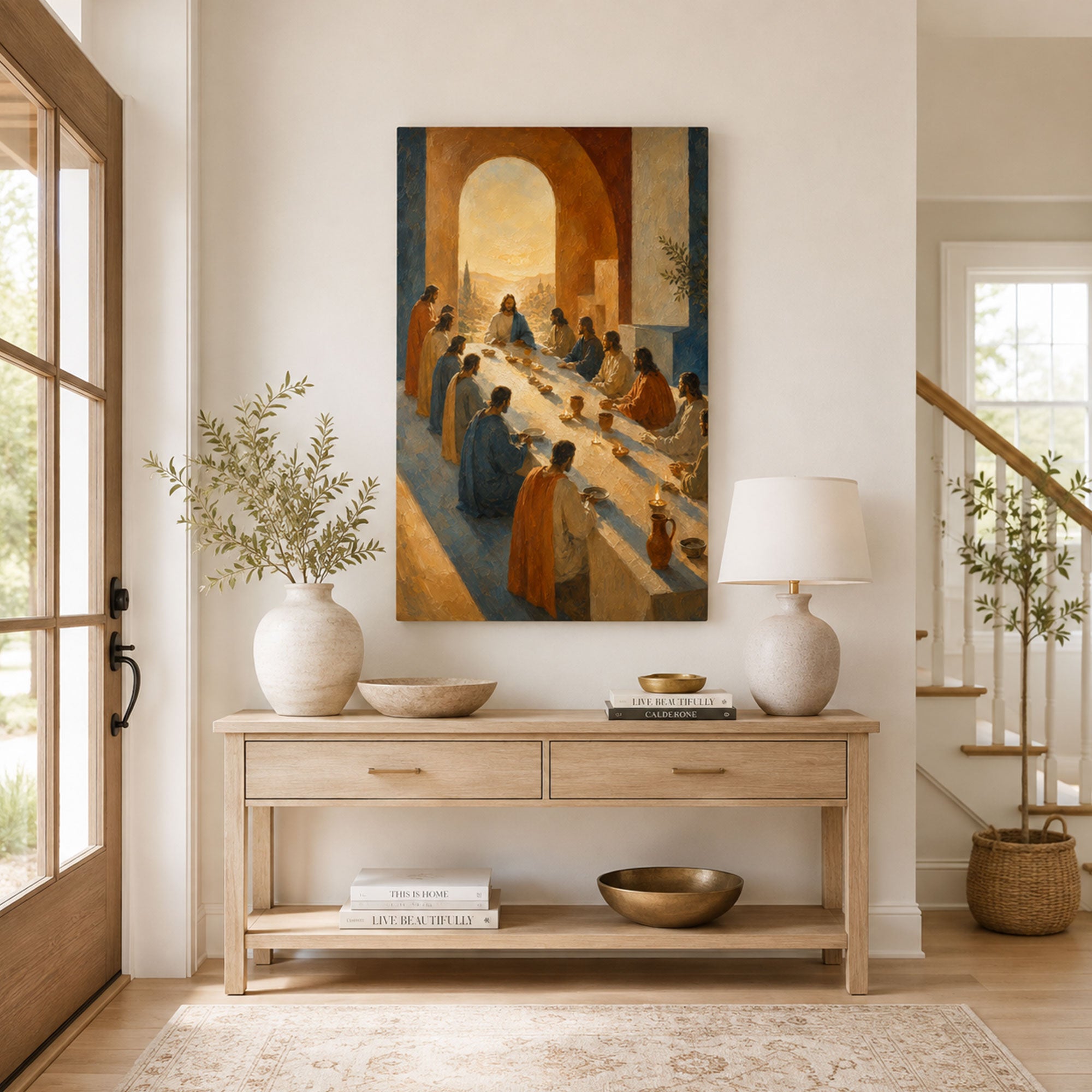 The Last Supper Jesus Canvas Print, Holy Communion Christian Wall Decor, Catholic Faith Gift