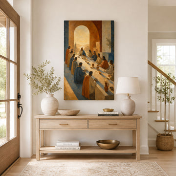 The Last Supper Jesus Canvas Print, Holy Communion Christian Wall Decor, Catholic Faith Gift