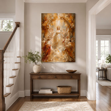 Assumption of Virgin Mary Canvas Print, Catholic Home Decor