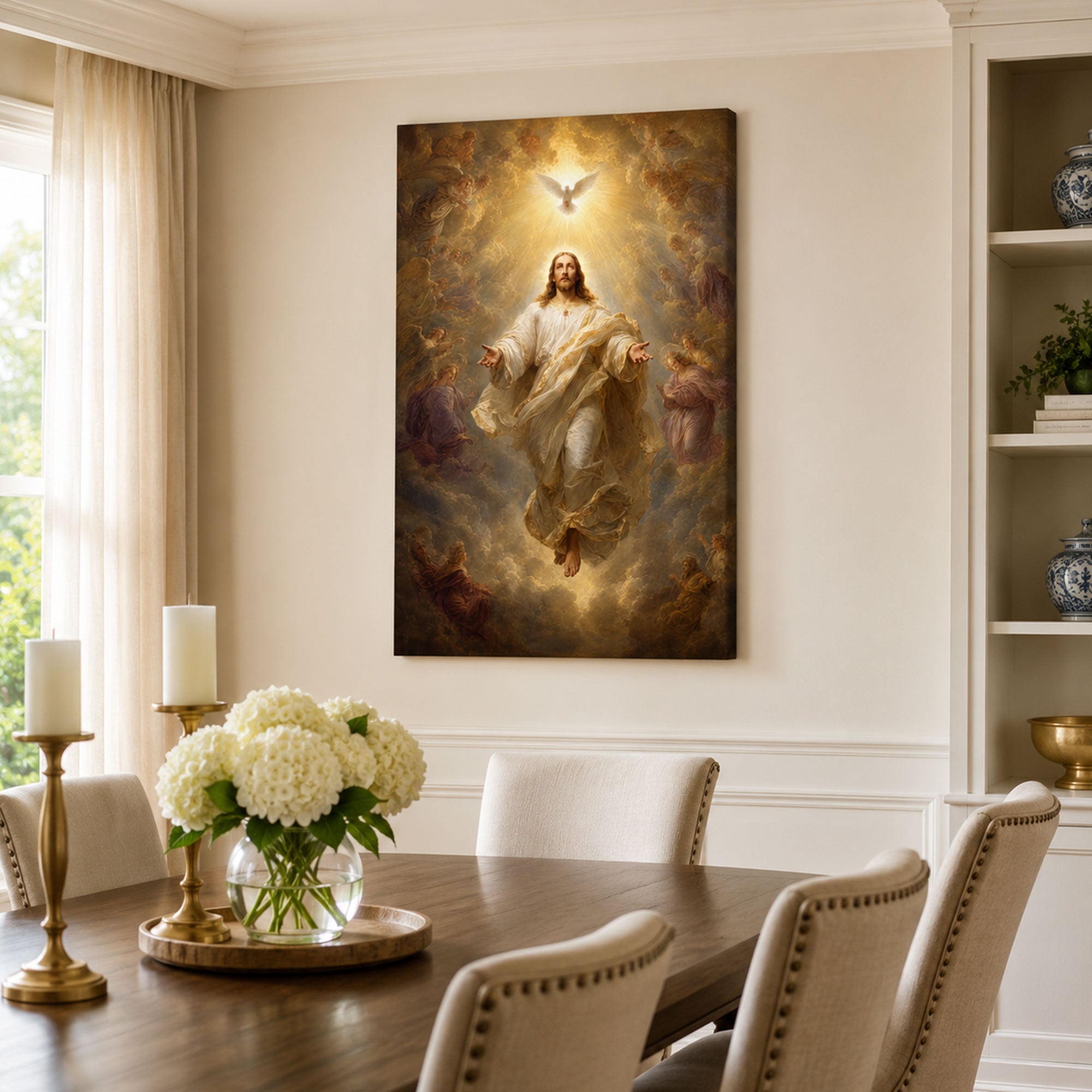 Ascension of Jesus Canvas Print, Christian Wall Decor